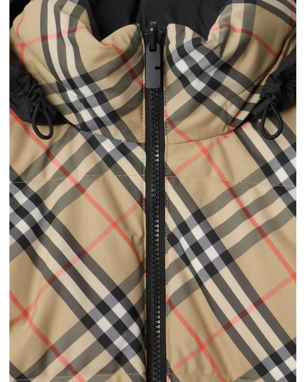 Burberry Brown Reversible Check Puffer Jacket Sand for men