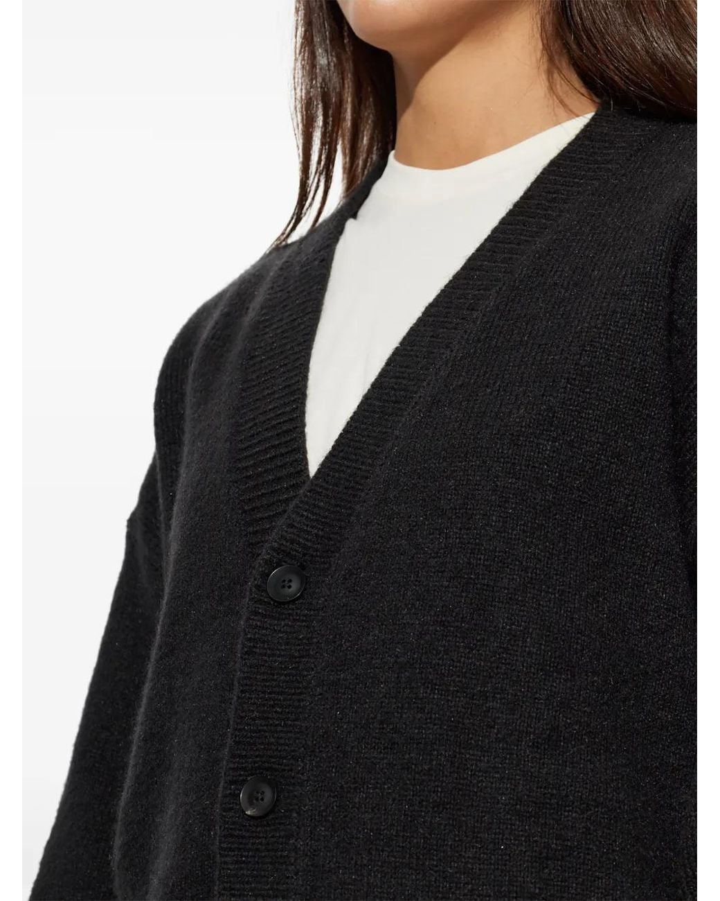 Y-3 Black Logo-Patch Graphic Skull-Motif Cardigan