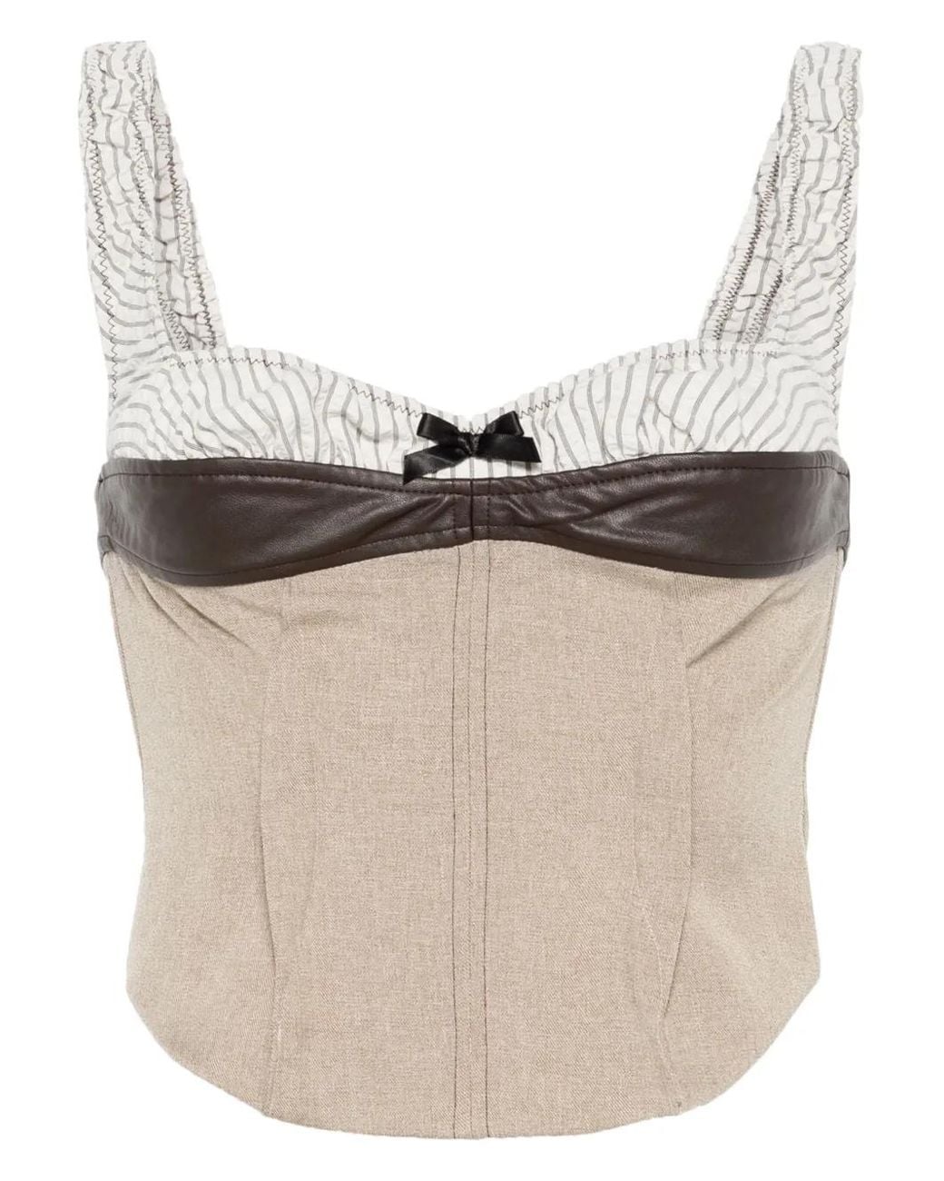 Elena Velez Natural Corset-Style Top