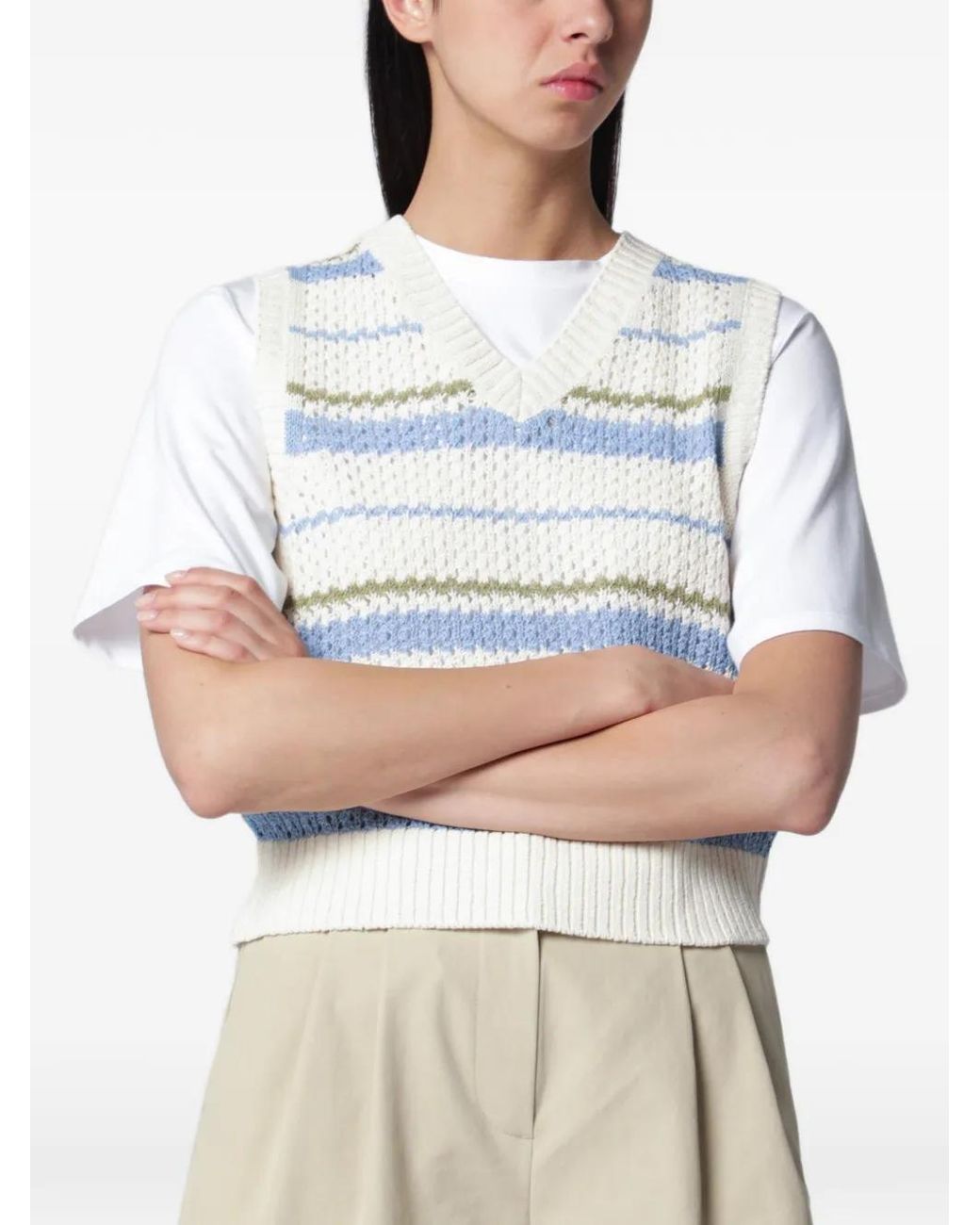 Pull Maille Épaisse À Rayures DUNST en coloris Gray