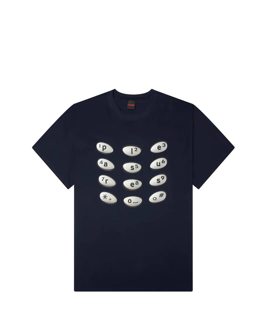 Pleasures Blue Graphic-Print T-Shirt for men