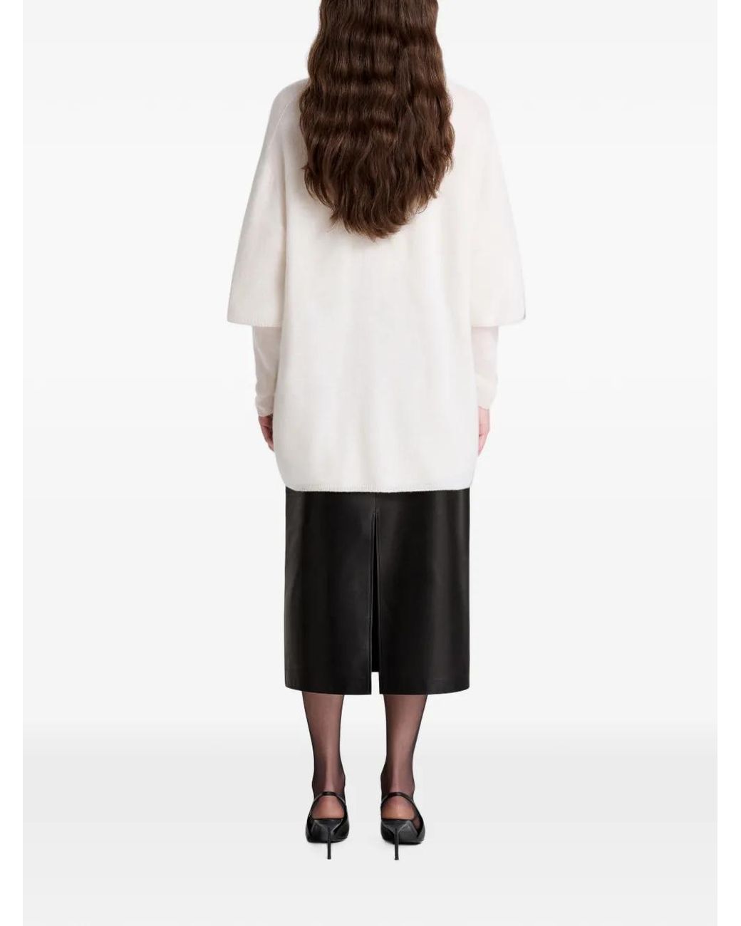 Nour Hammour White Cobain Layered Sweater