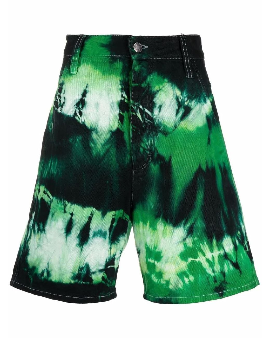 AMI Green Ami Paris Alex Fit Tie-dye Shorts