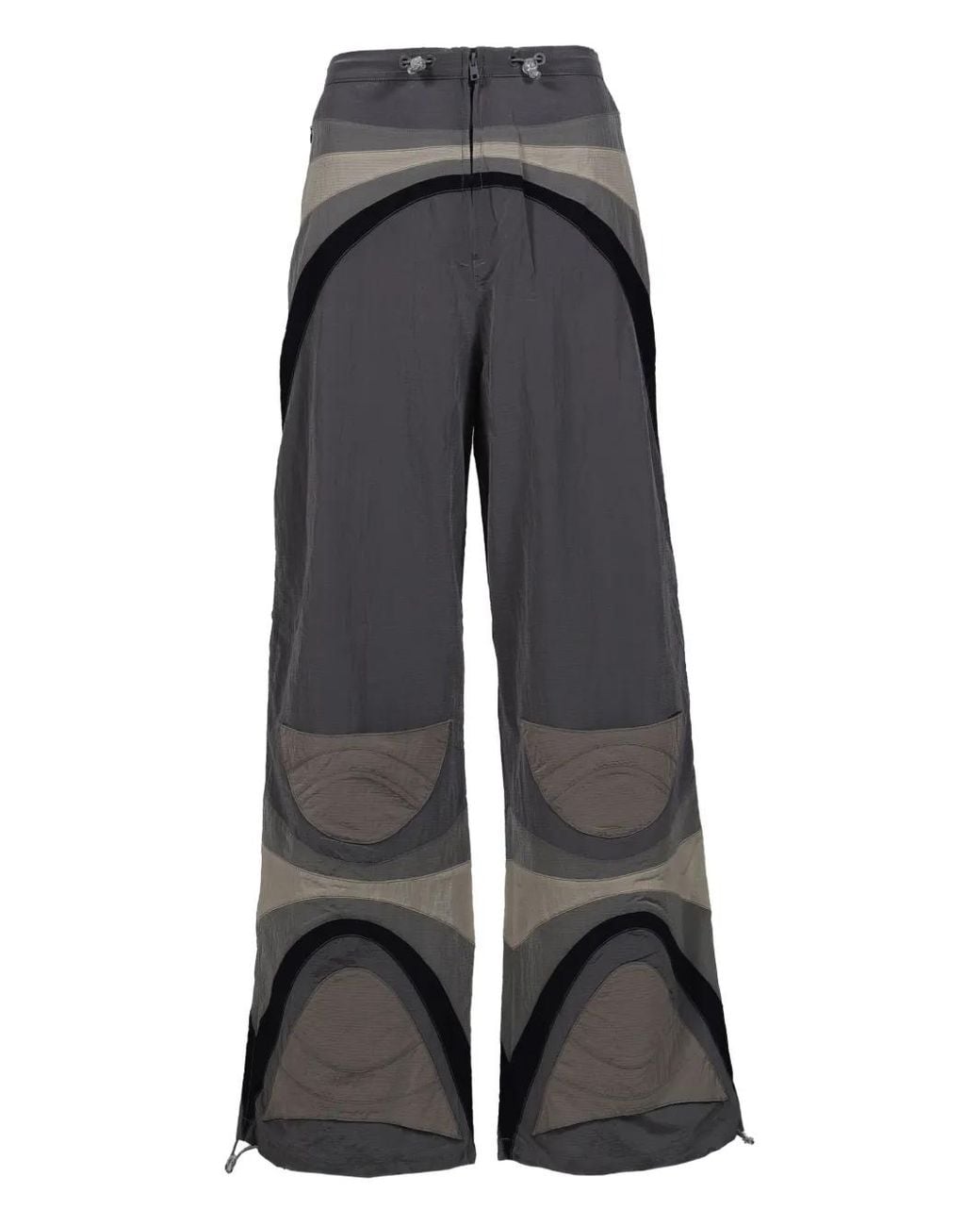 ERL Gray Panelled Drawstring Trousers for men