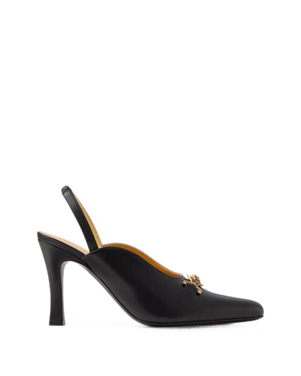 Versace Black Marisa Leather Slingbacks 90 Mm