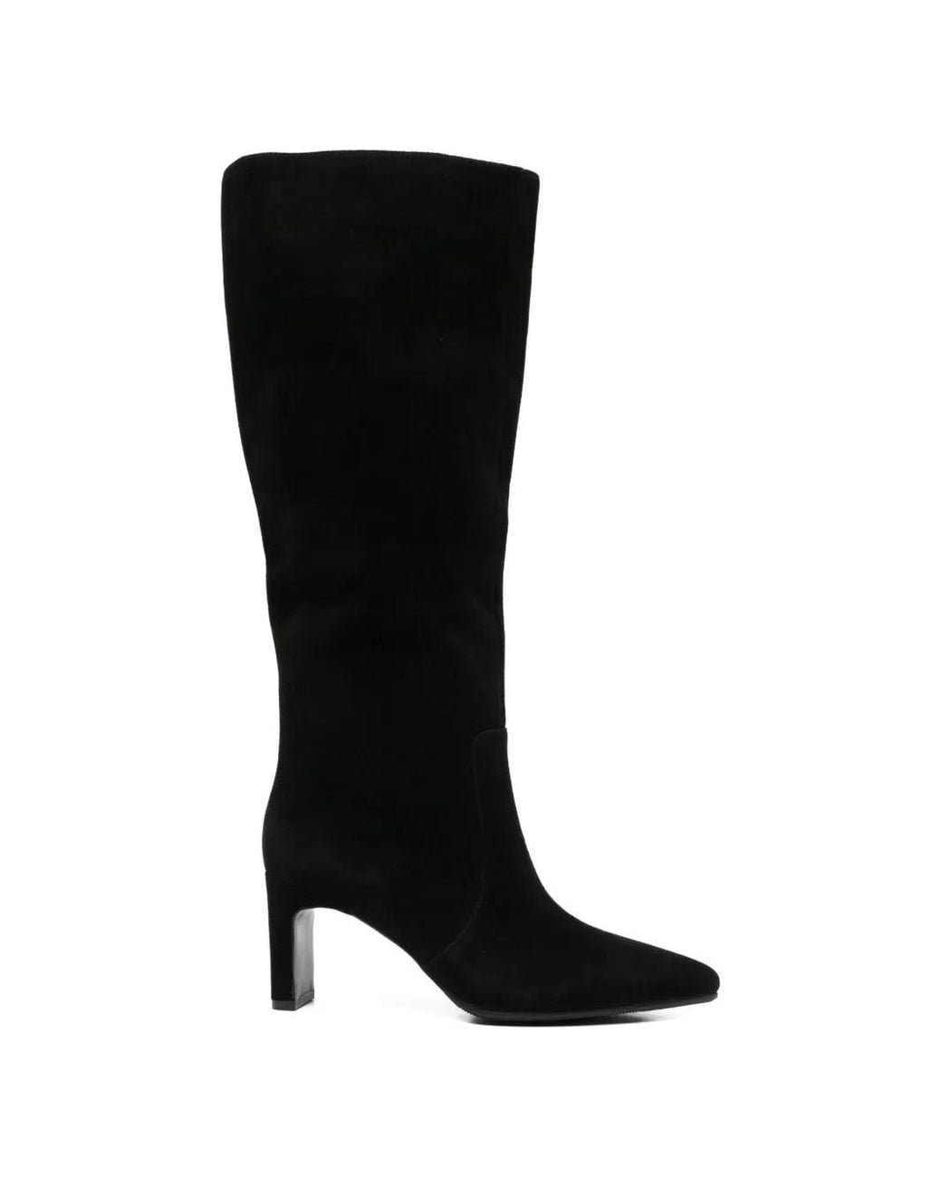 ADRIANNA FERETTI Black Pointed-Toe Suede Boots