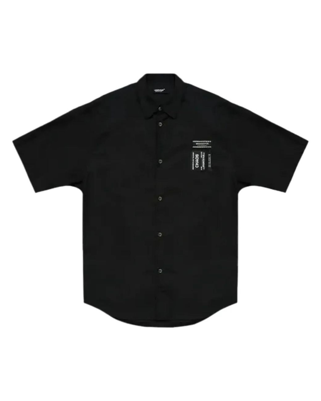 Undercover Black Logo-Tag Cotton Shirt for men