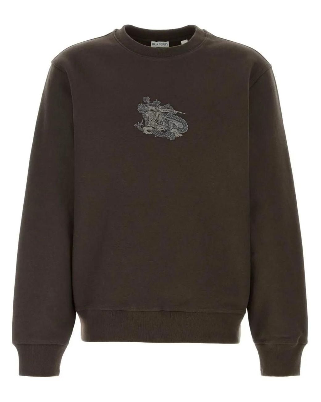 Burberry Gray Graphic-Print Sweatshirt for men