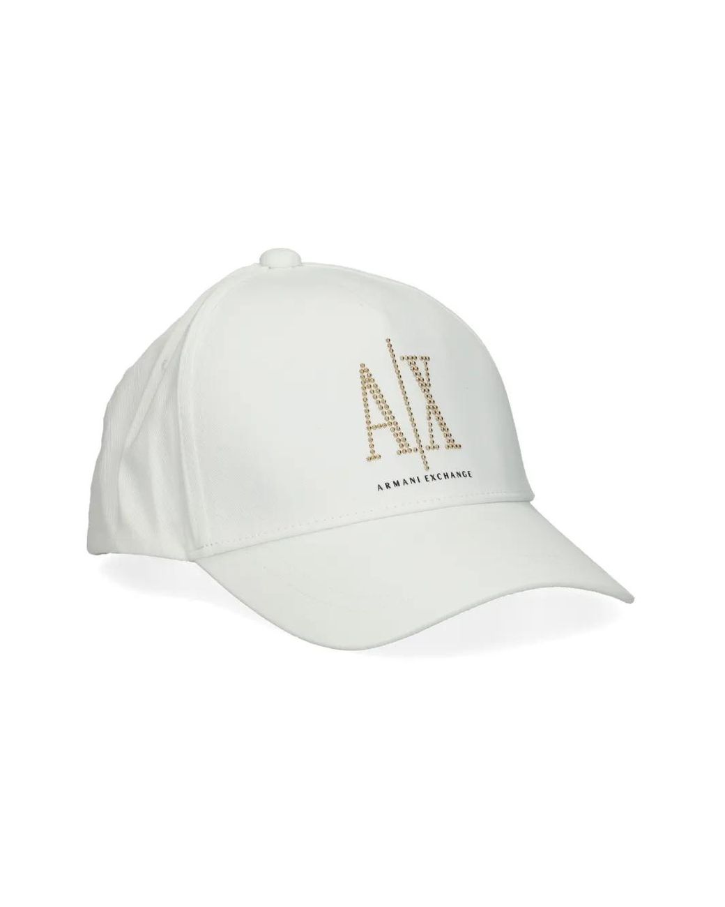ARMANI EXCHANGE White Logo-Embellished Cap