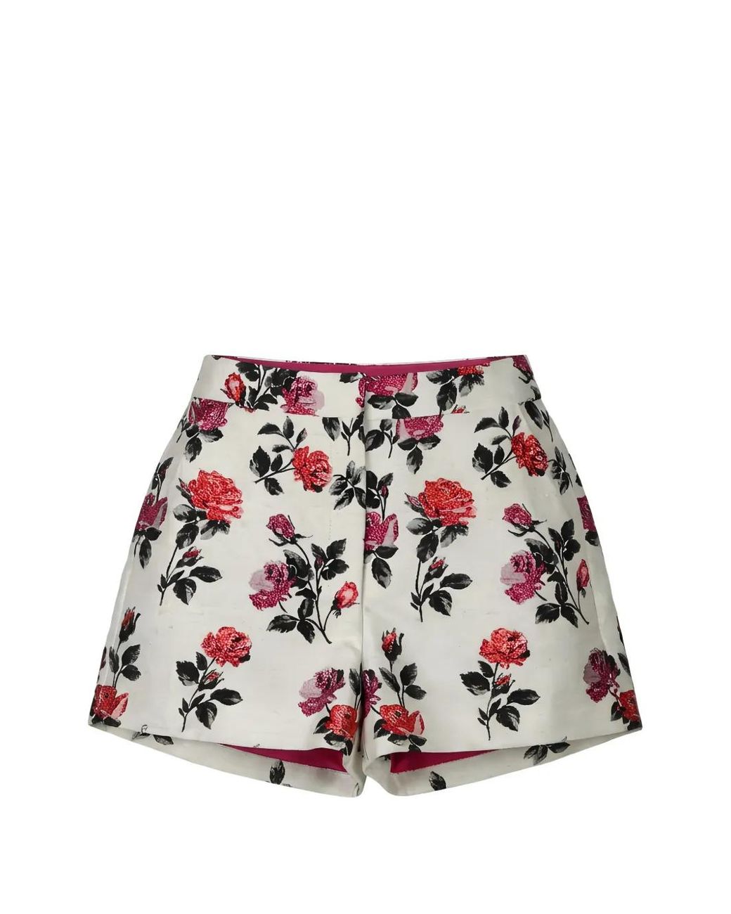 Valentino Garavani Red Floral-Printed Shorts