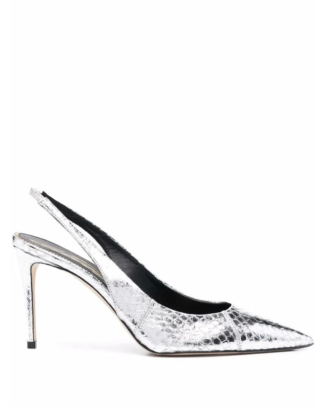Scarosso White X Brian Atwood Sutton Slingback Pumps
