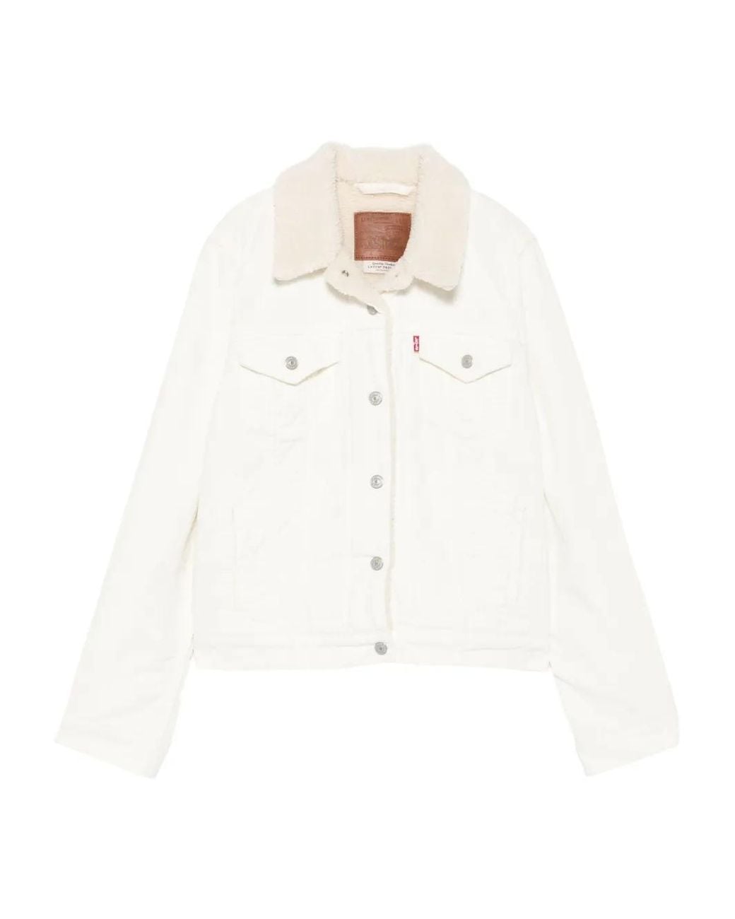 Giacca A Coste di Levi's in White