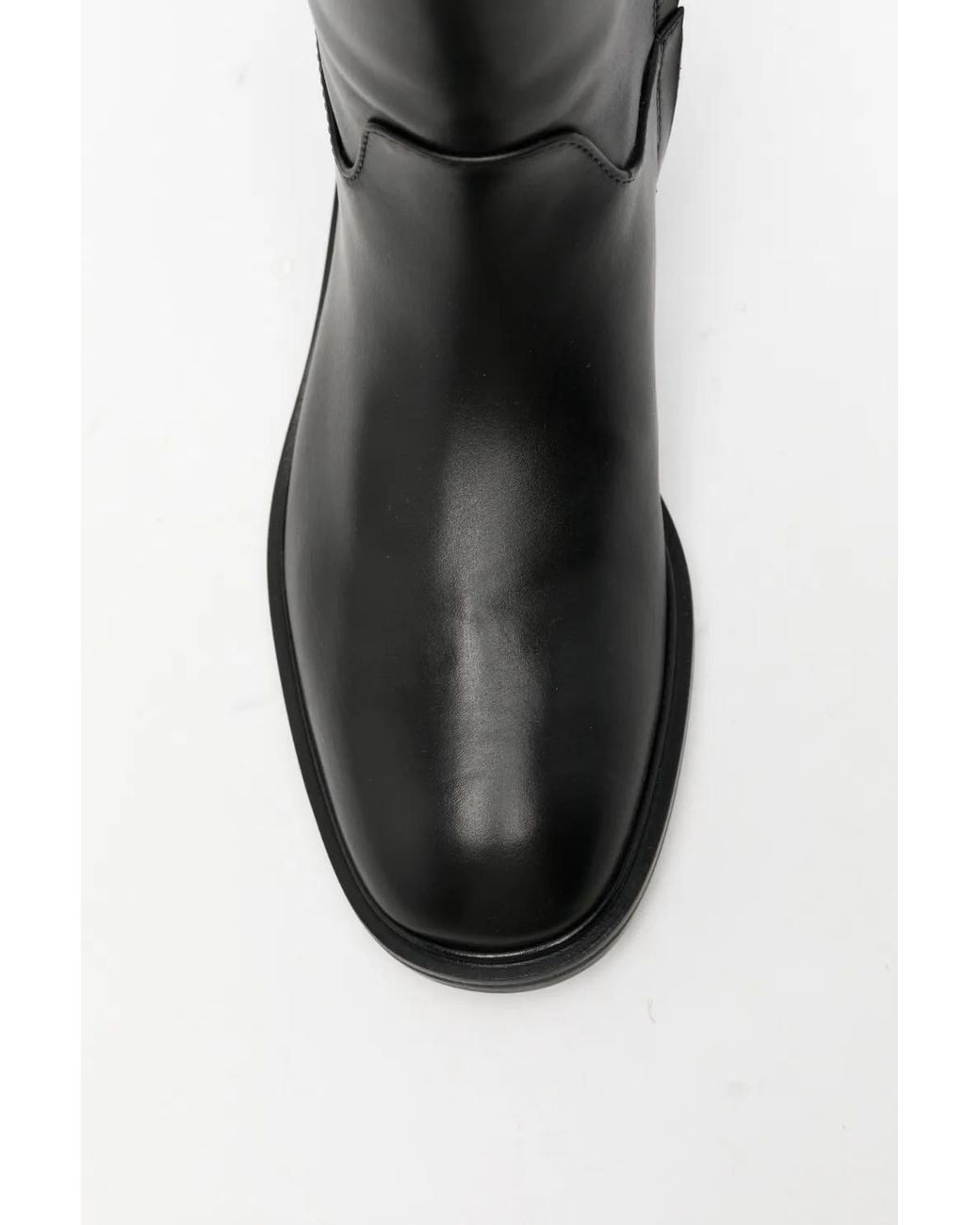 Baldinini Black Logo-Plaque Knee-High Boots