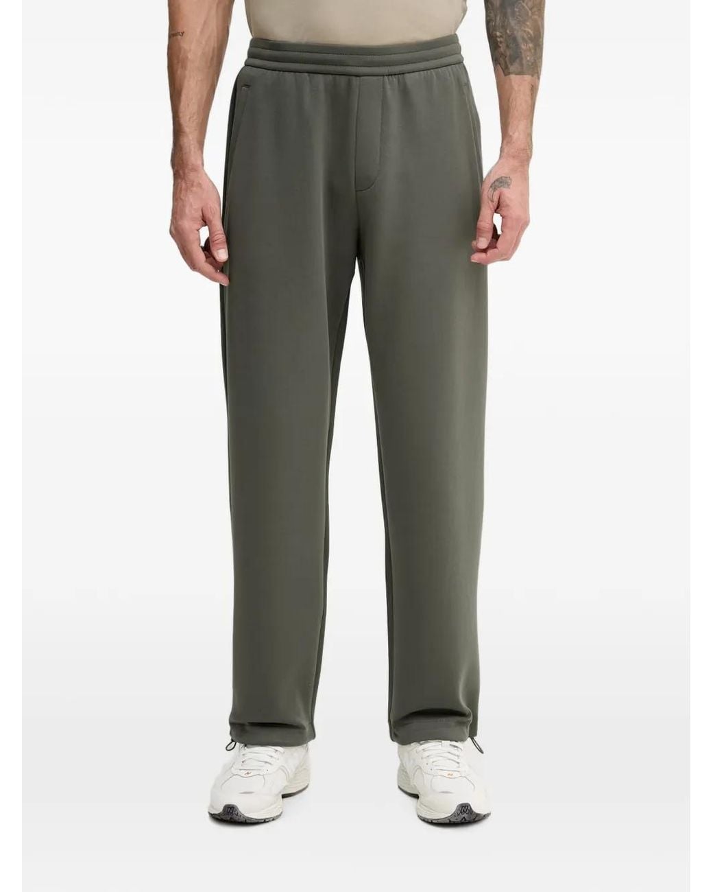 ARMANI EXCHANGE Green Elasticated-Waist Track Pants for men