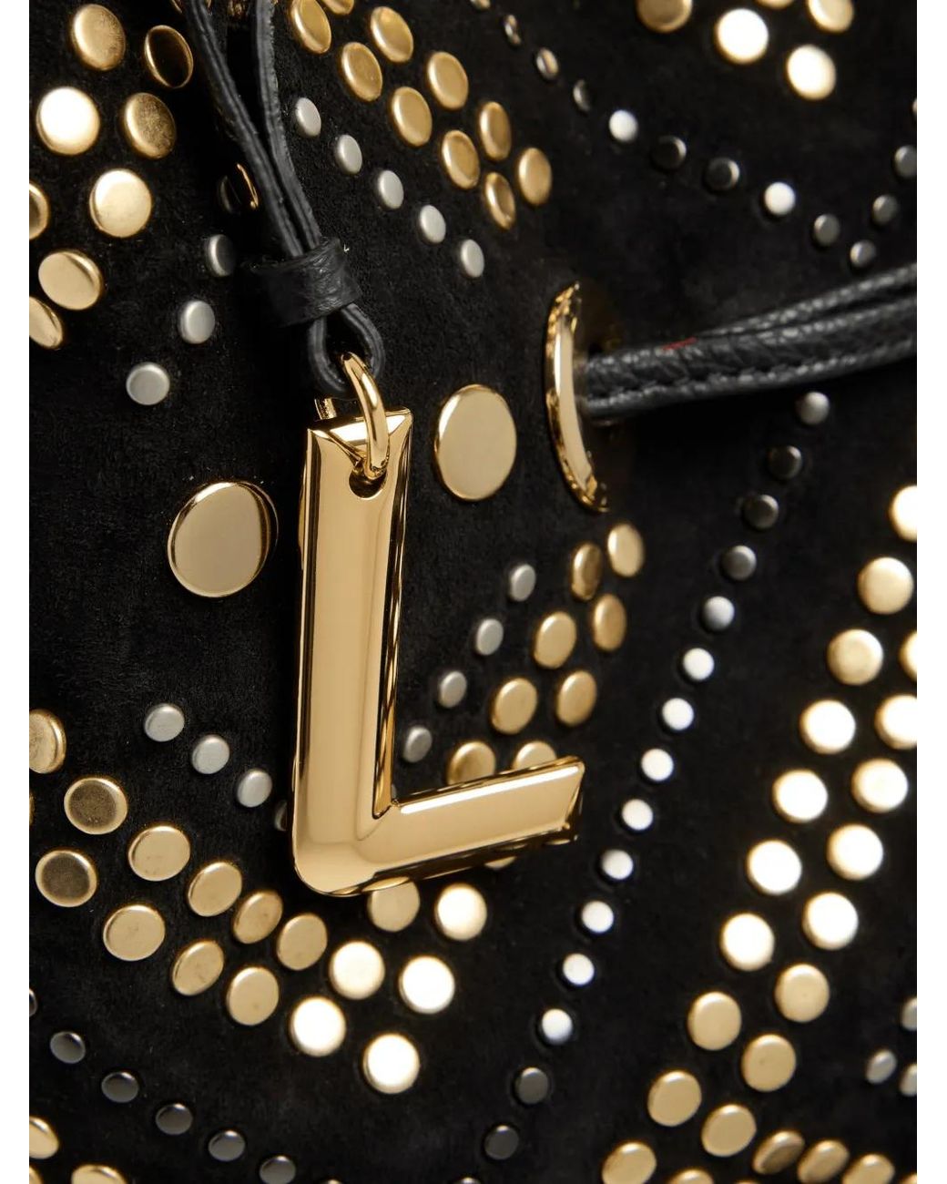 Lancel Black Medium Premier Flirt Studded Bucket Bag
