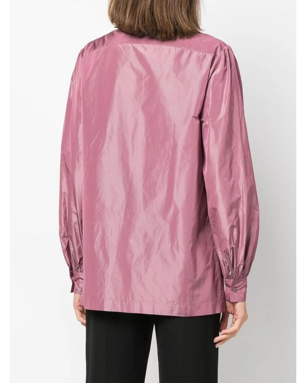 Alberta Ferretti Pink Bow-Detail Blouse