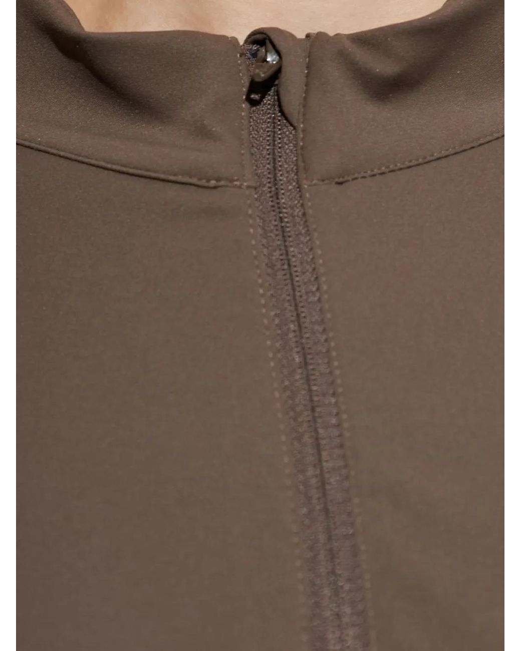 Rethinkit Studios Brown High-Neck Half-Zip Top
