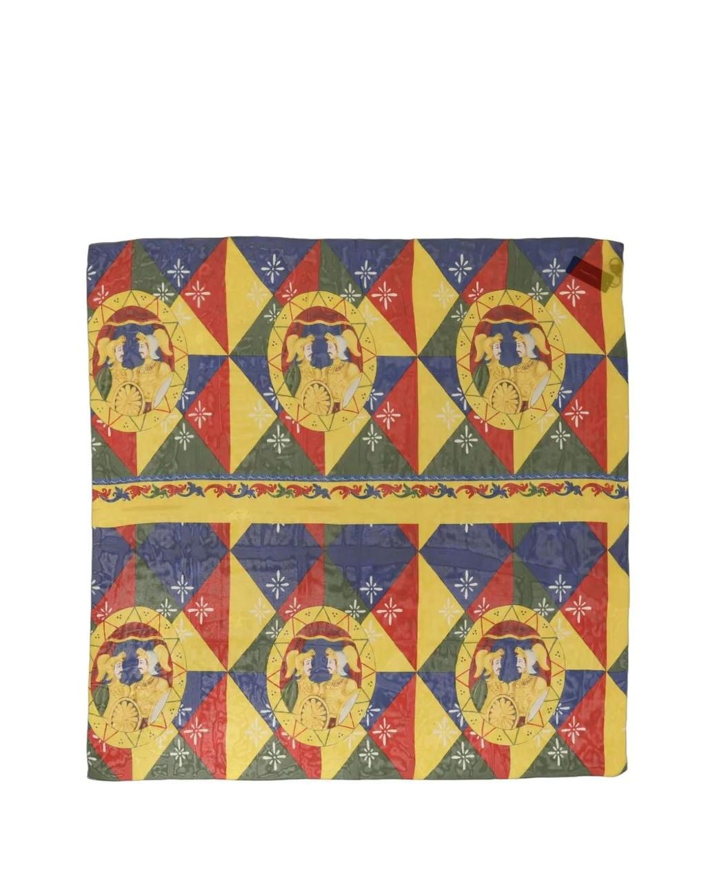 Dolce & Gabbana Yellow Printed Square Scarf