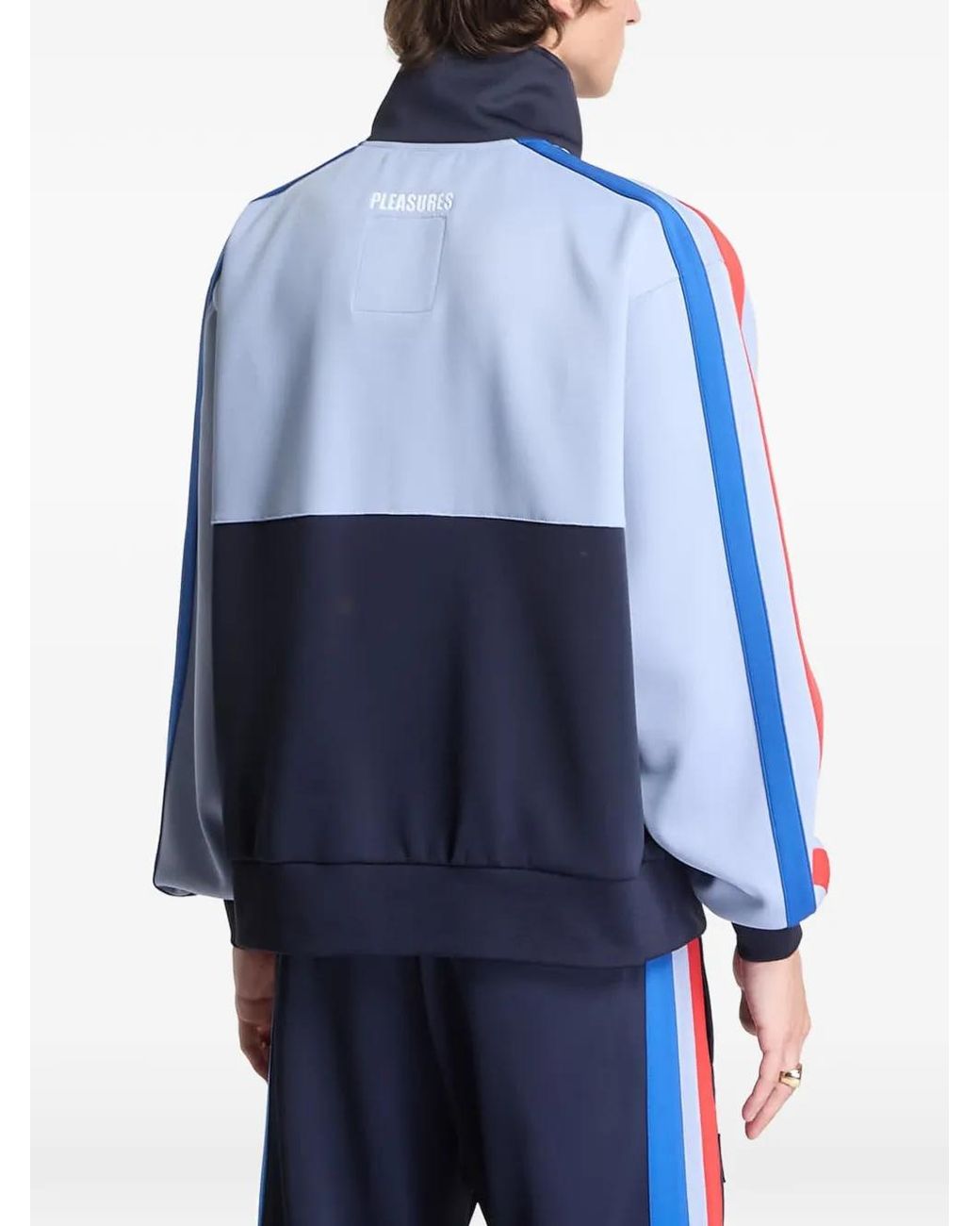 Pleasures Red Forever Colour-Block Track Jacket for men