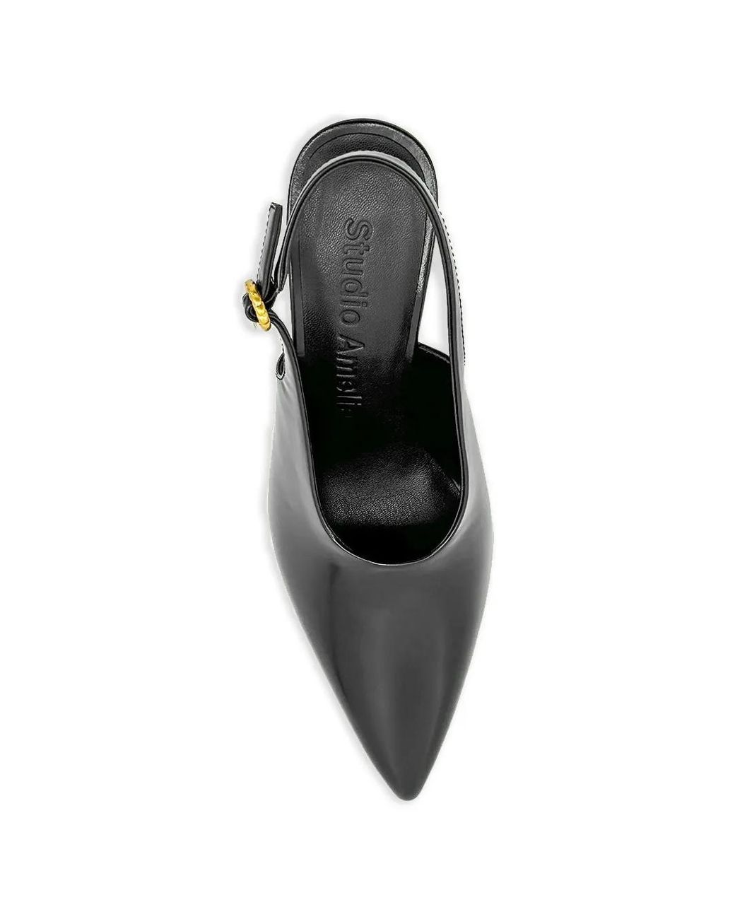 STUDIO AMELIA Black Halo Slingback Pumps