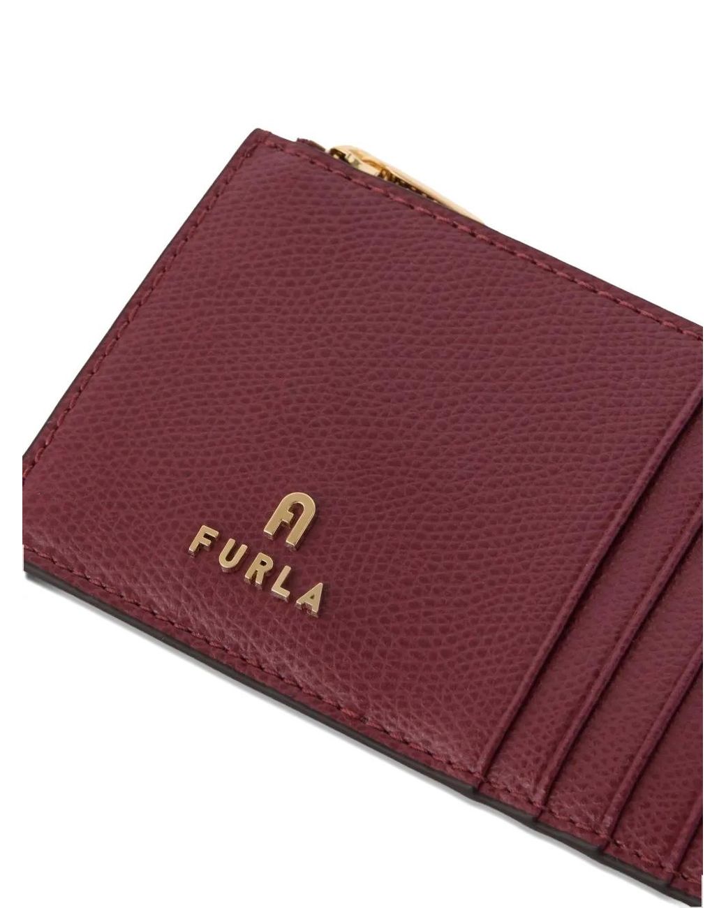 Furla Purple Medium Camelia Card Holder