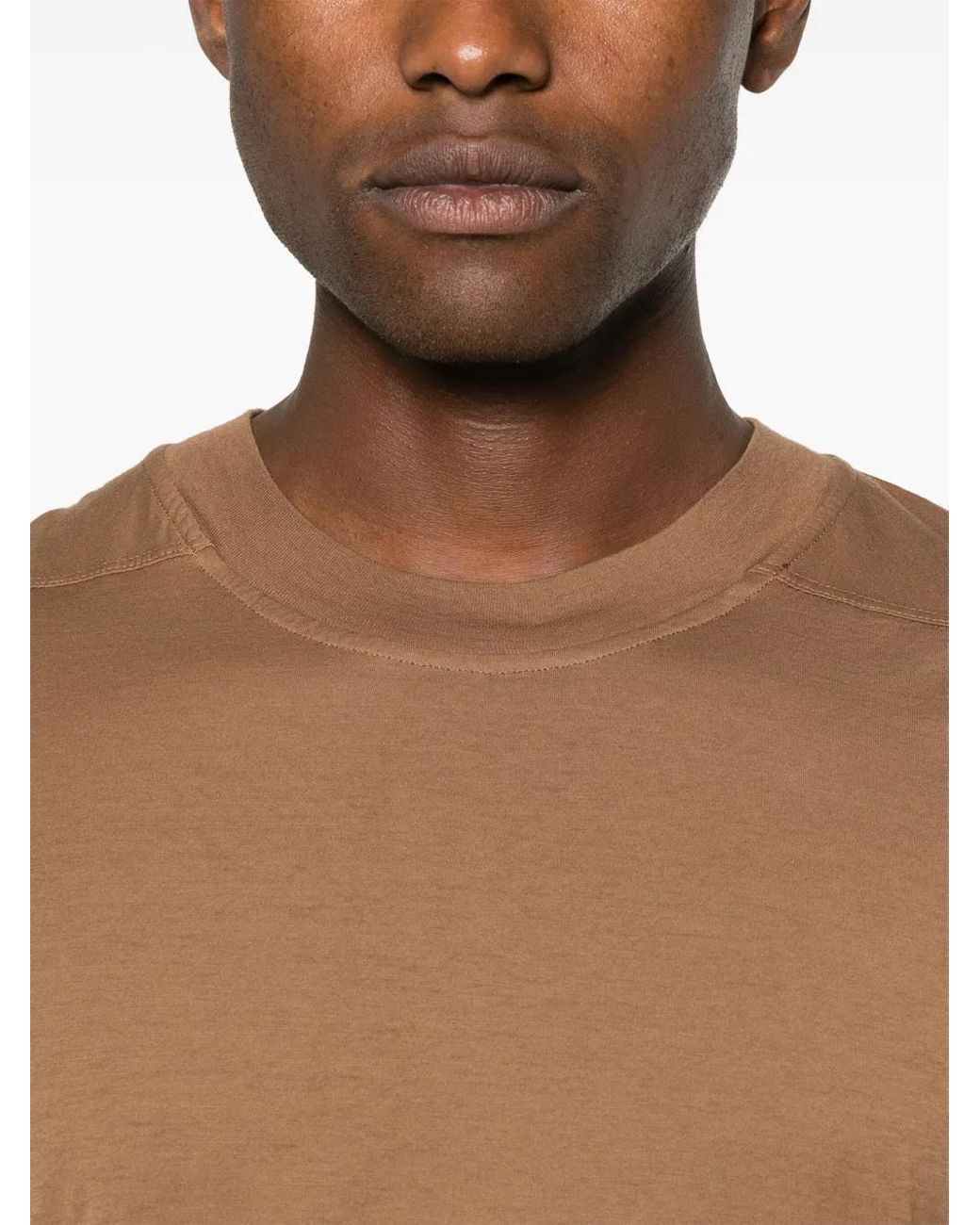 Rick Owens Brown Small Level Organic-Cotton T-Shirt for men