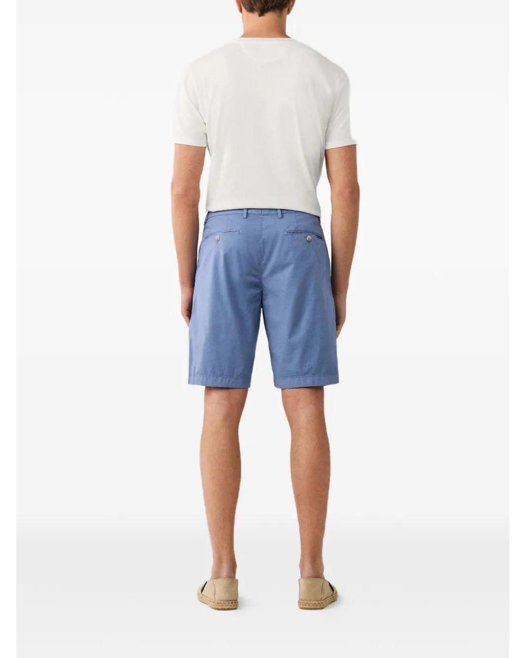 Hackett Blue Kensington Slim-Fit Shorts for men