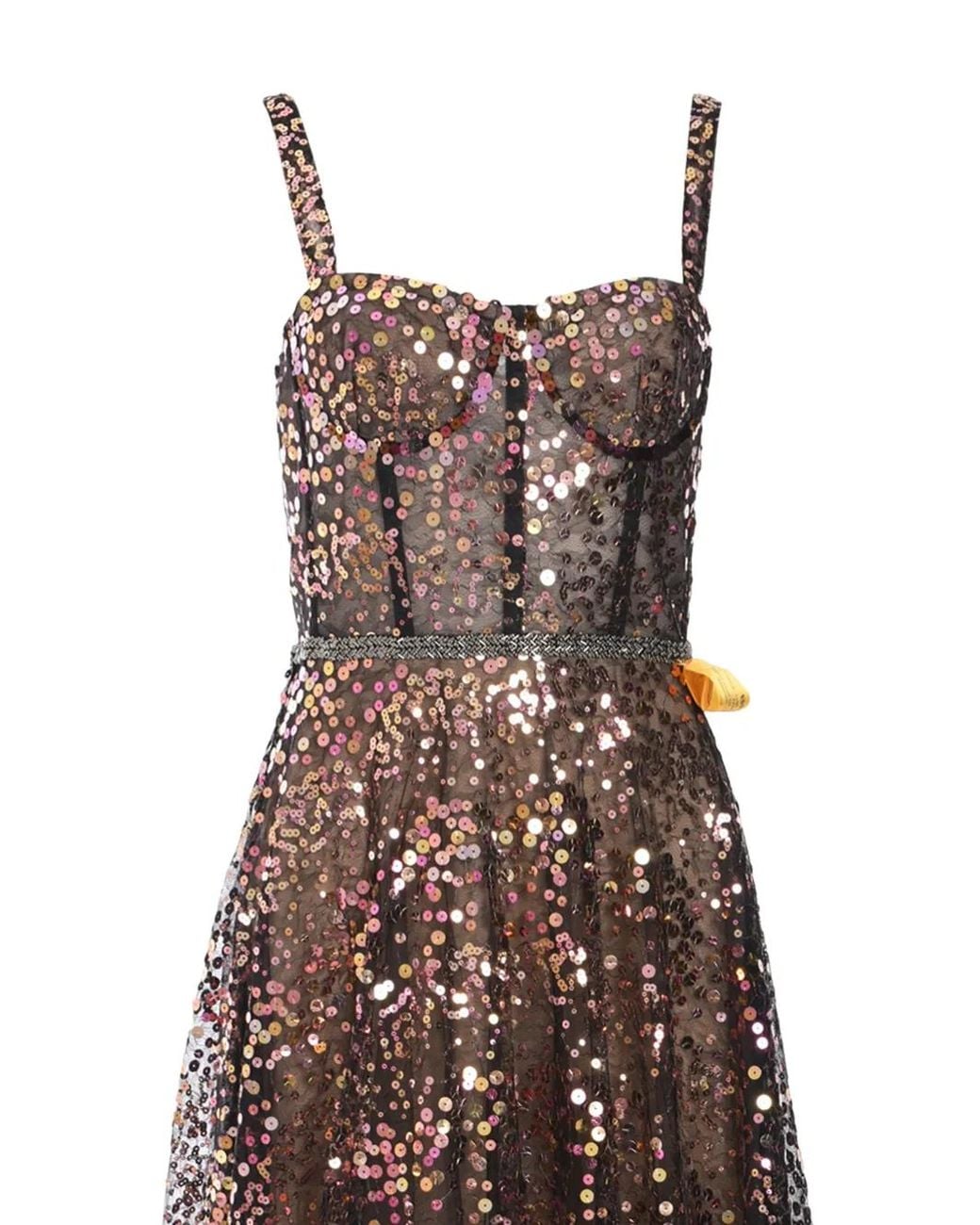 Bronx and Banco Brown Midnight Noir Sequined Gown