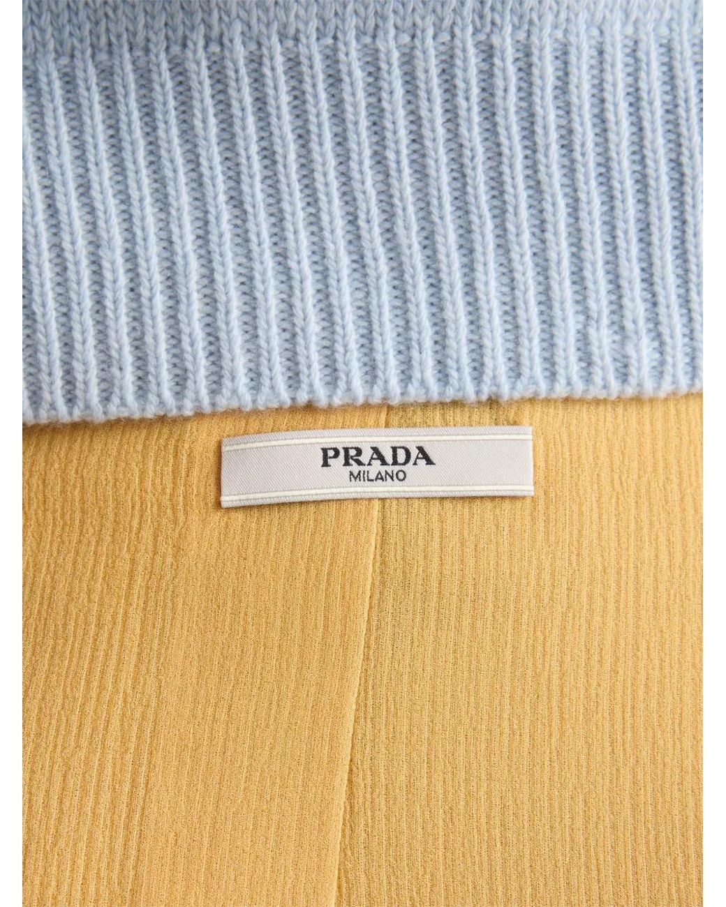 Prada Yellow Triple-Chiffon Midi Skirt