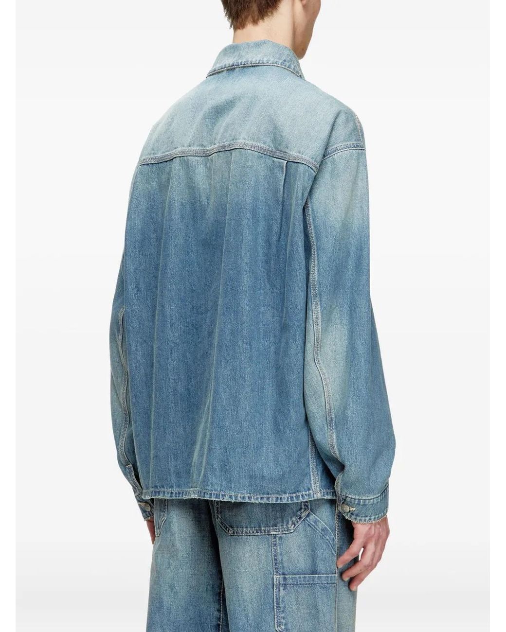 DIESEL Blue D-Stack-U Denim Jacket