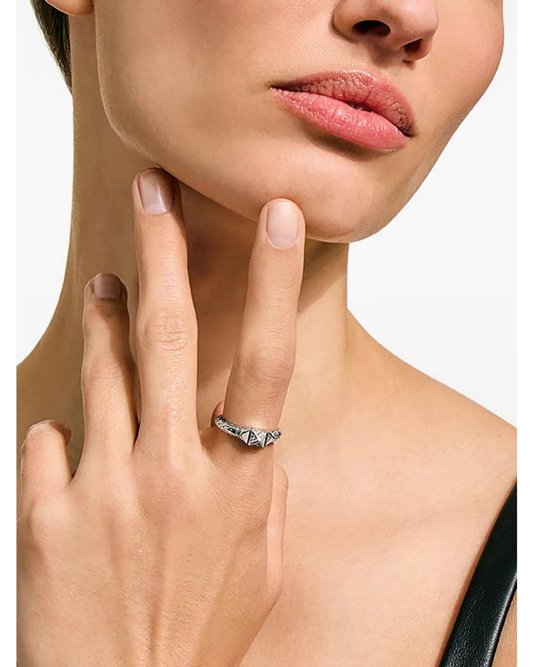 John Hardy White Icon Stud Diamond Ring