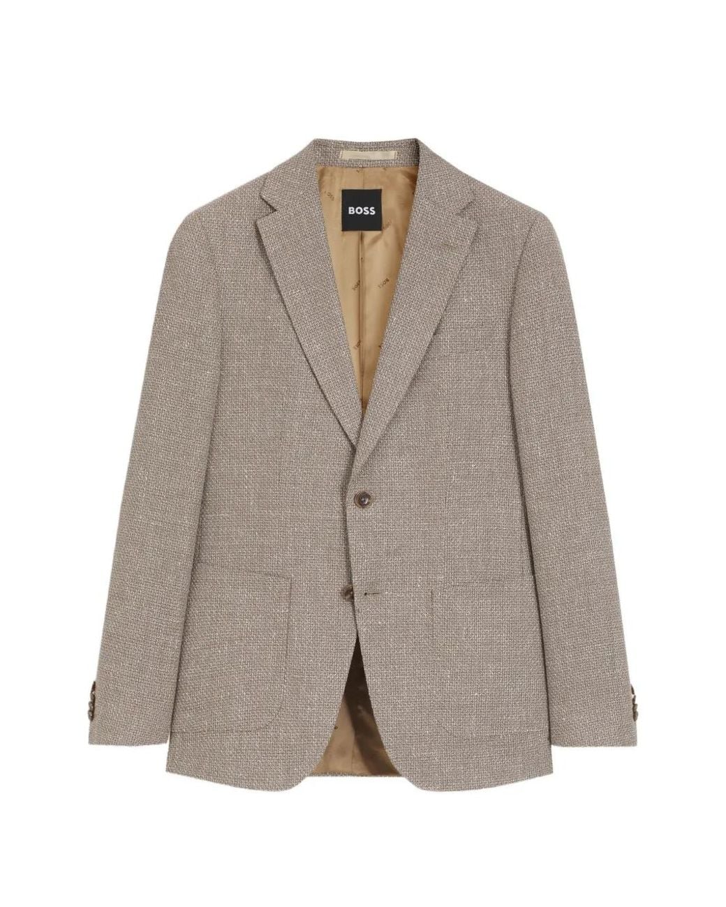 Boss Gray Slim-Fit Blazer for men