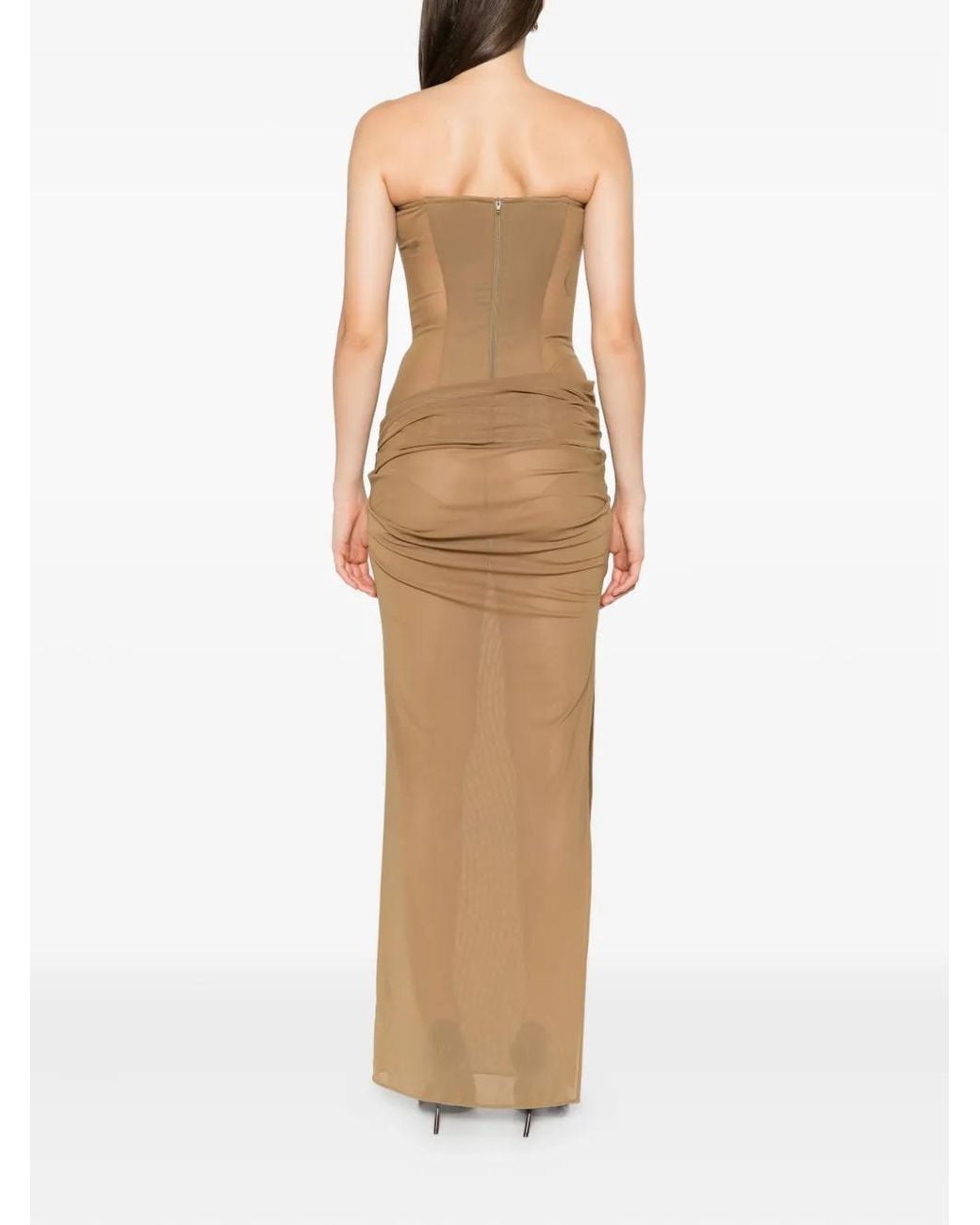 Alex Perry Strapless Maxi-Jurk in het Natural