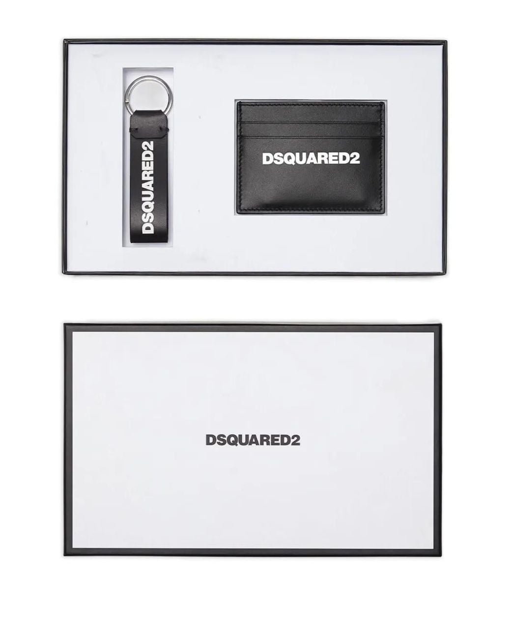 DSquared² Pasjeshouder En Sleutelhanger Cadeauset in het Black voor heren