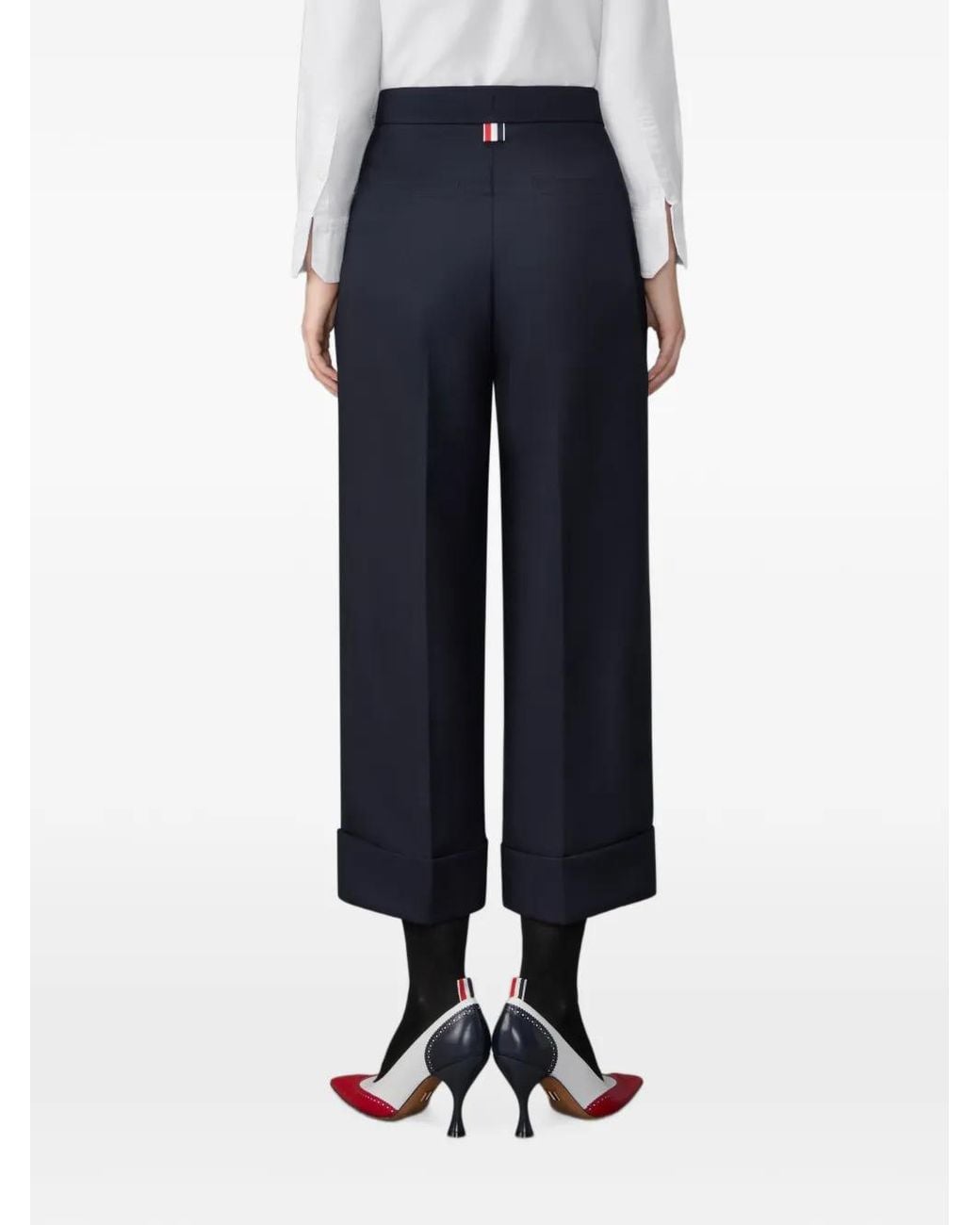 Thom Browne Blue Hopsack Suiting Trousers