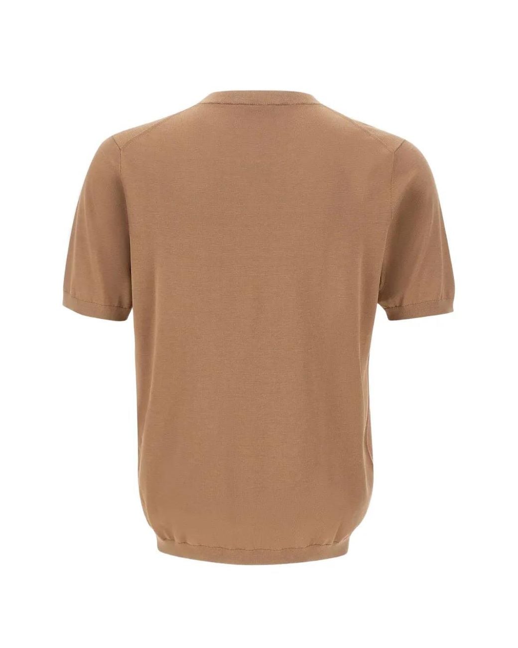 Kangra White Short-Sleeved Knitted Top for men