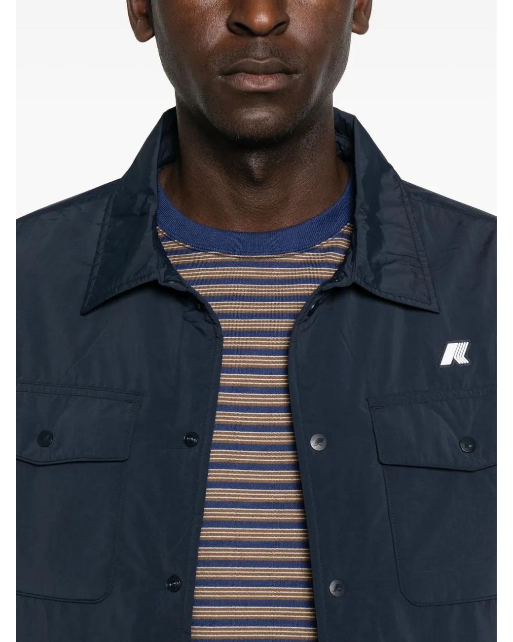 K-Way Blue Flap-Pocket Shirt for men