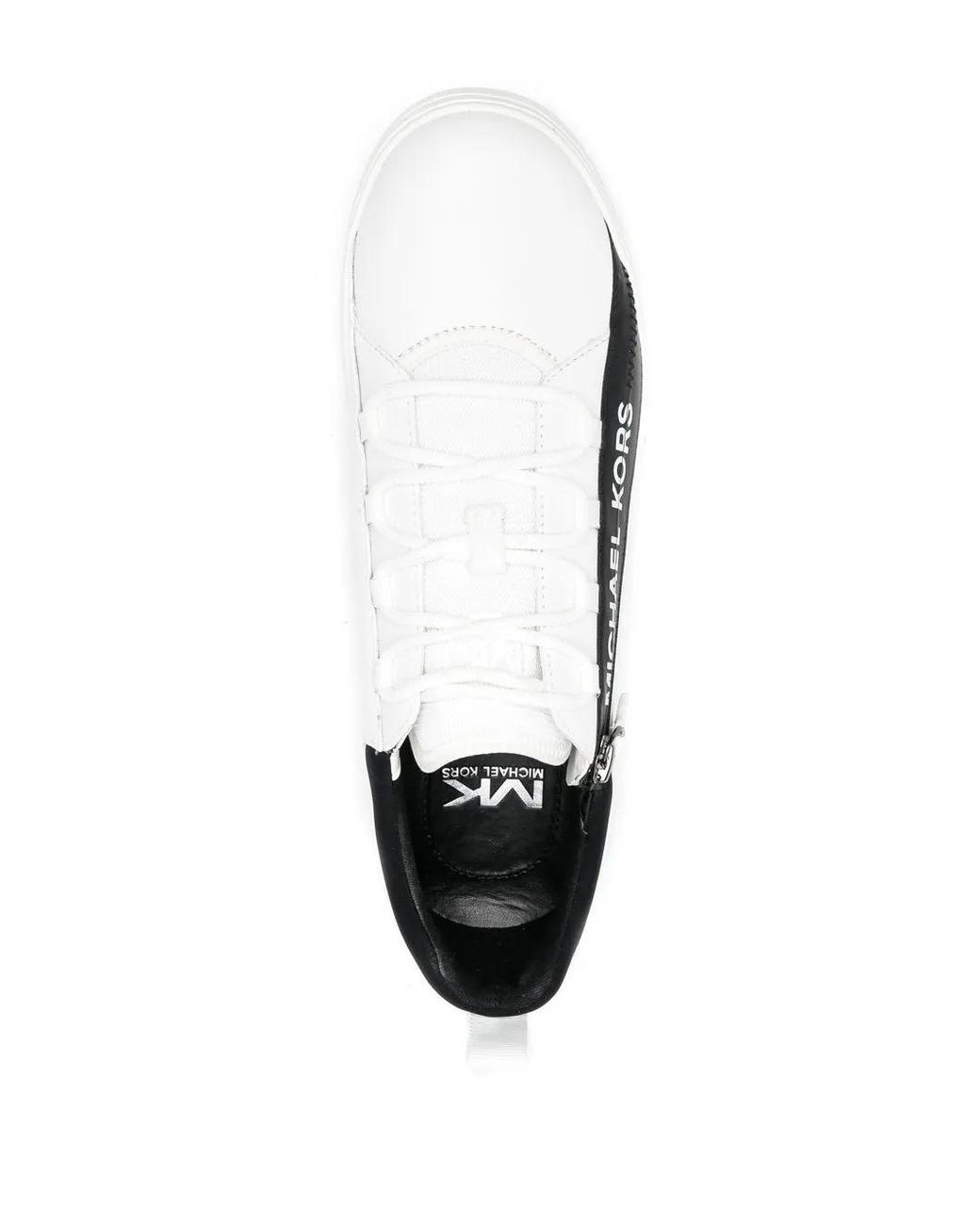 Michael Kors White Logo-Print Zip-Detailed Sneakers for men