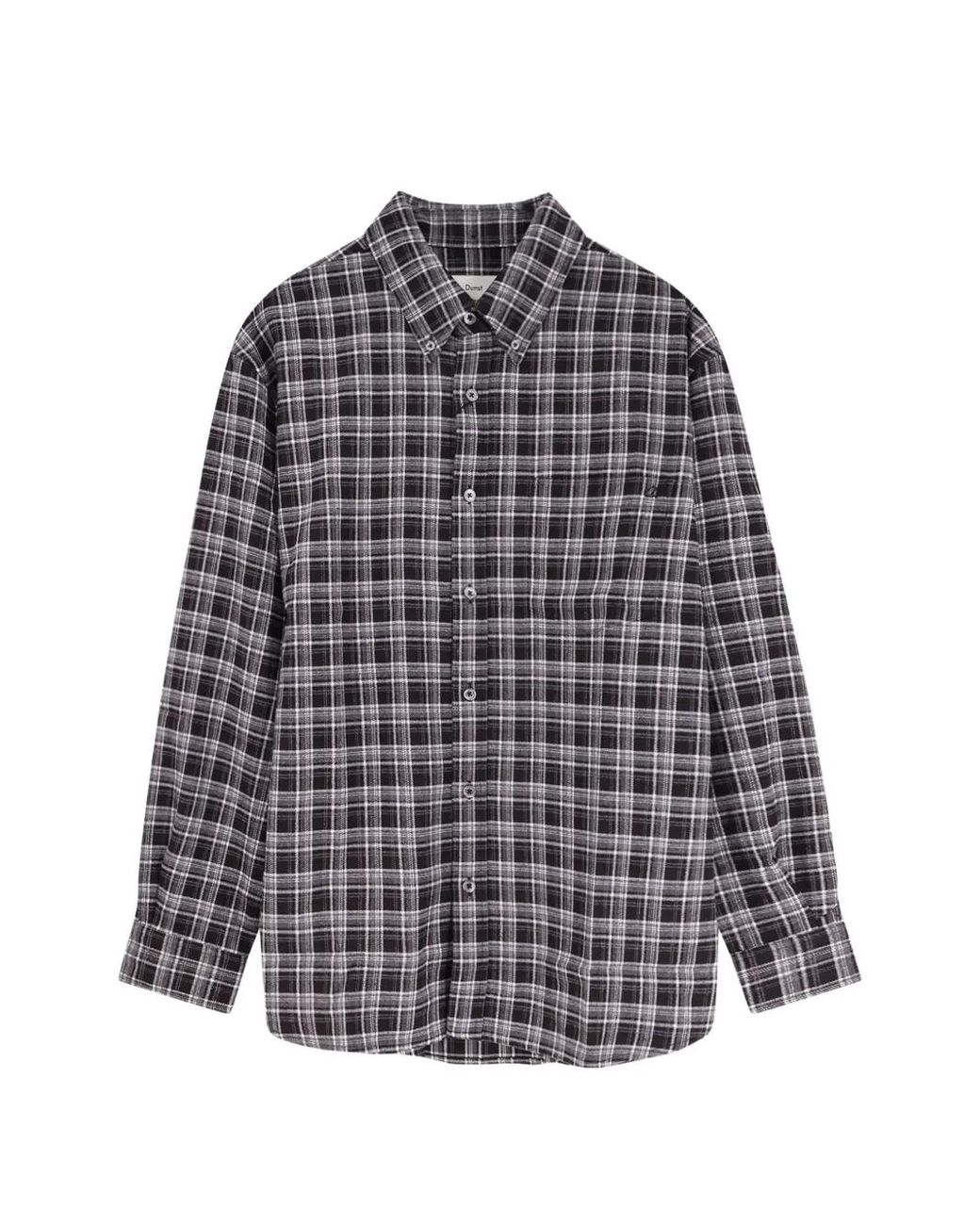 DUNST Geruit Flanellen Button-Down Shirt in het Gray