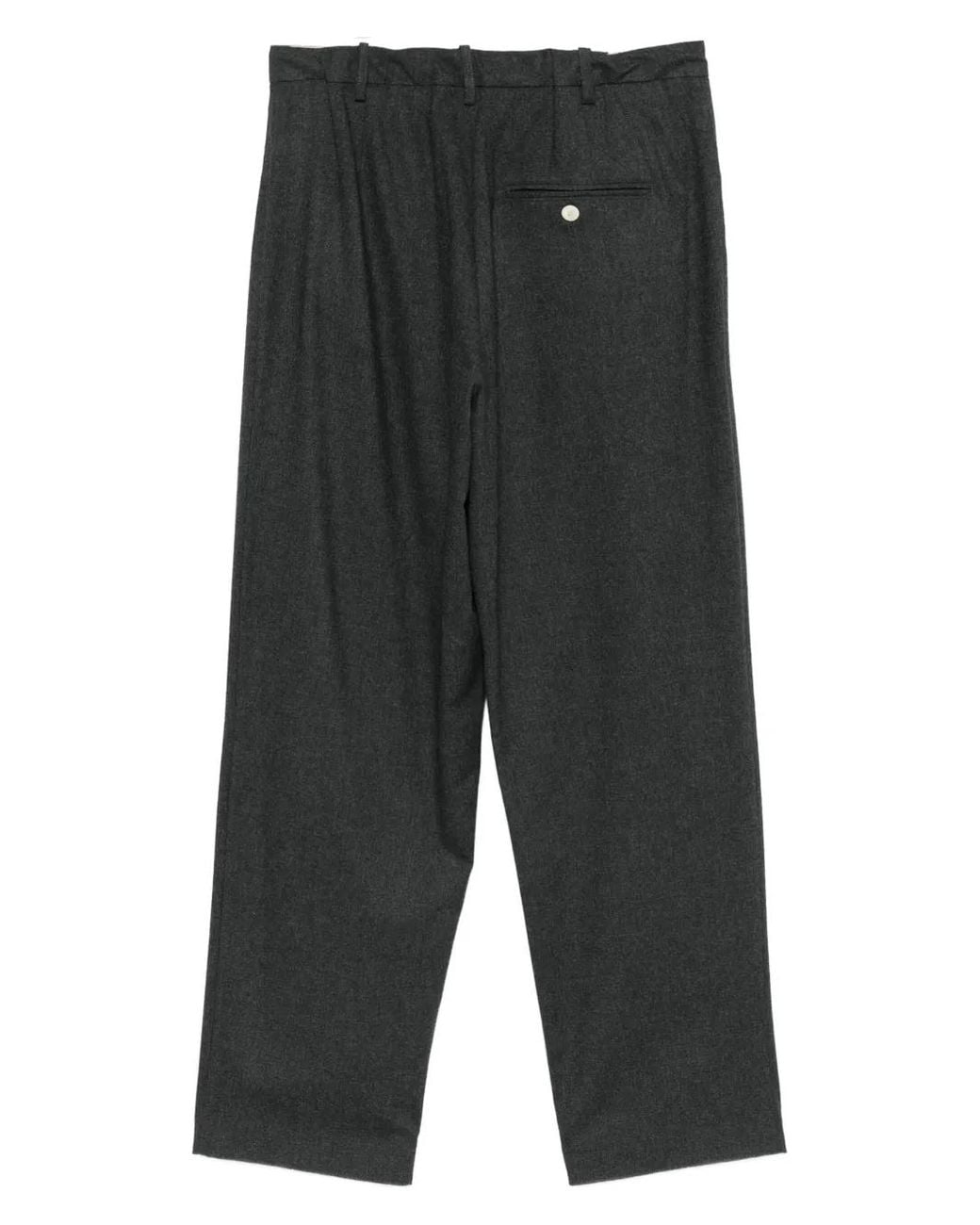 Alysi Gray Pleated Trousers