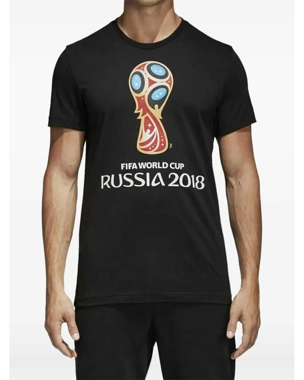 Adidas Black Fifa World Cup Russia 2018 Emblem T-Shirt for men