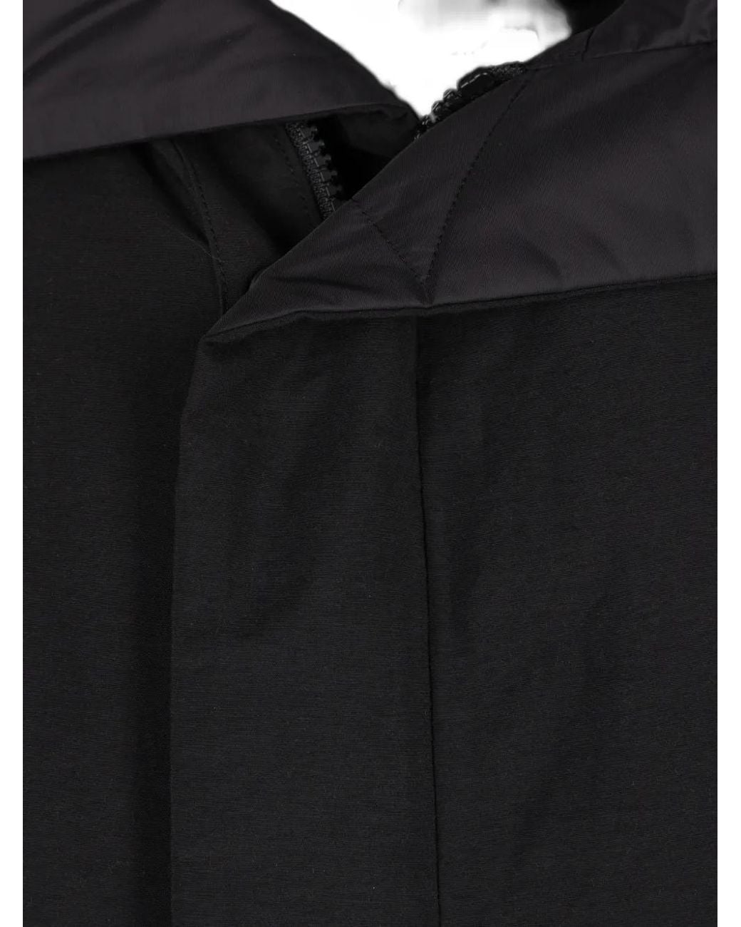 Yohji Yamamoto Black Padded Hooded Coat