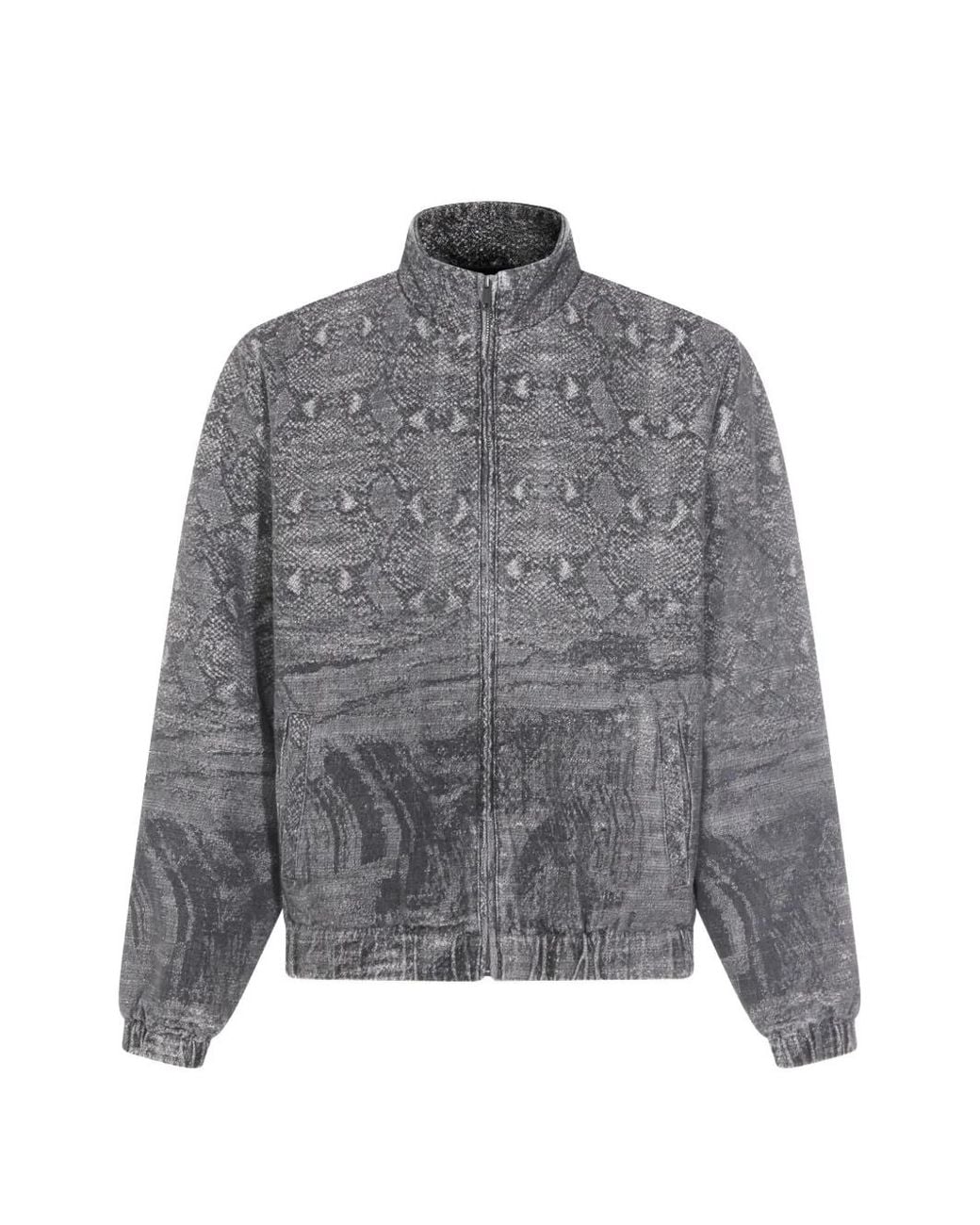 Daily Paper Gray Snake Zipped Jacket for men