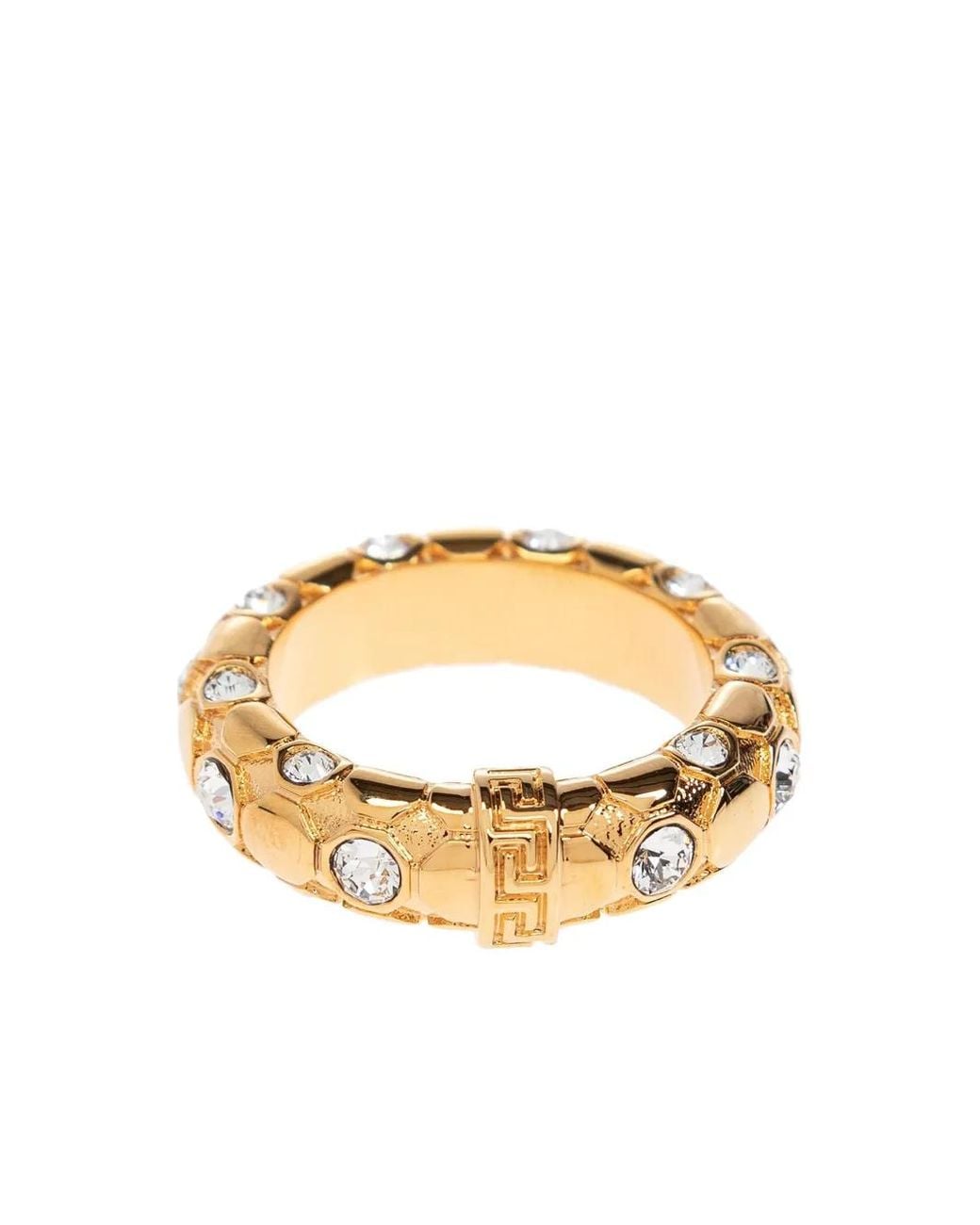 Anello Greca di Versace in Metallic