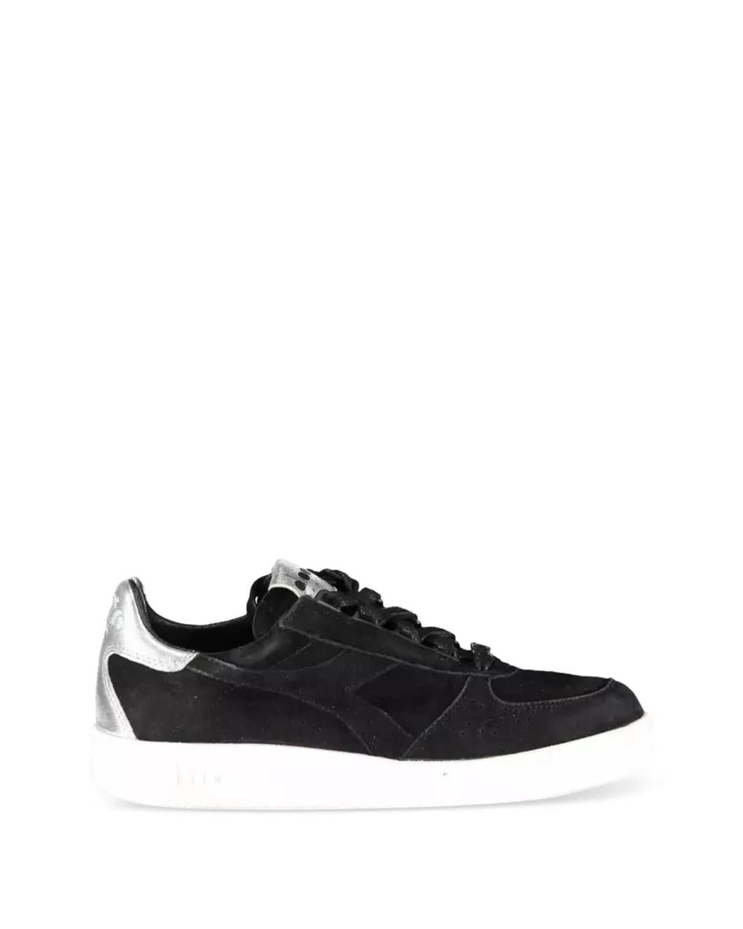Diadora Black Suede Low-Top Sneakers