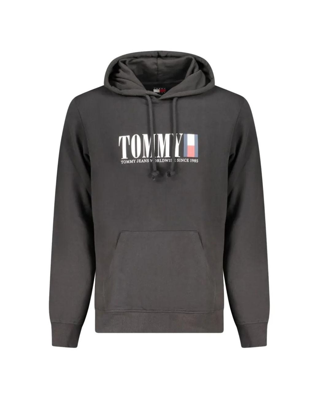 Tommy Hilfiger Gray Logo-Print Hoodie for men