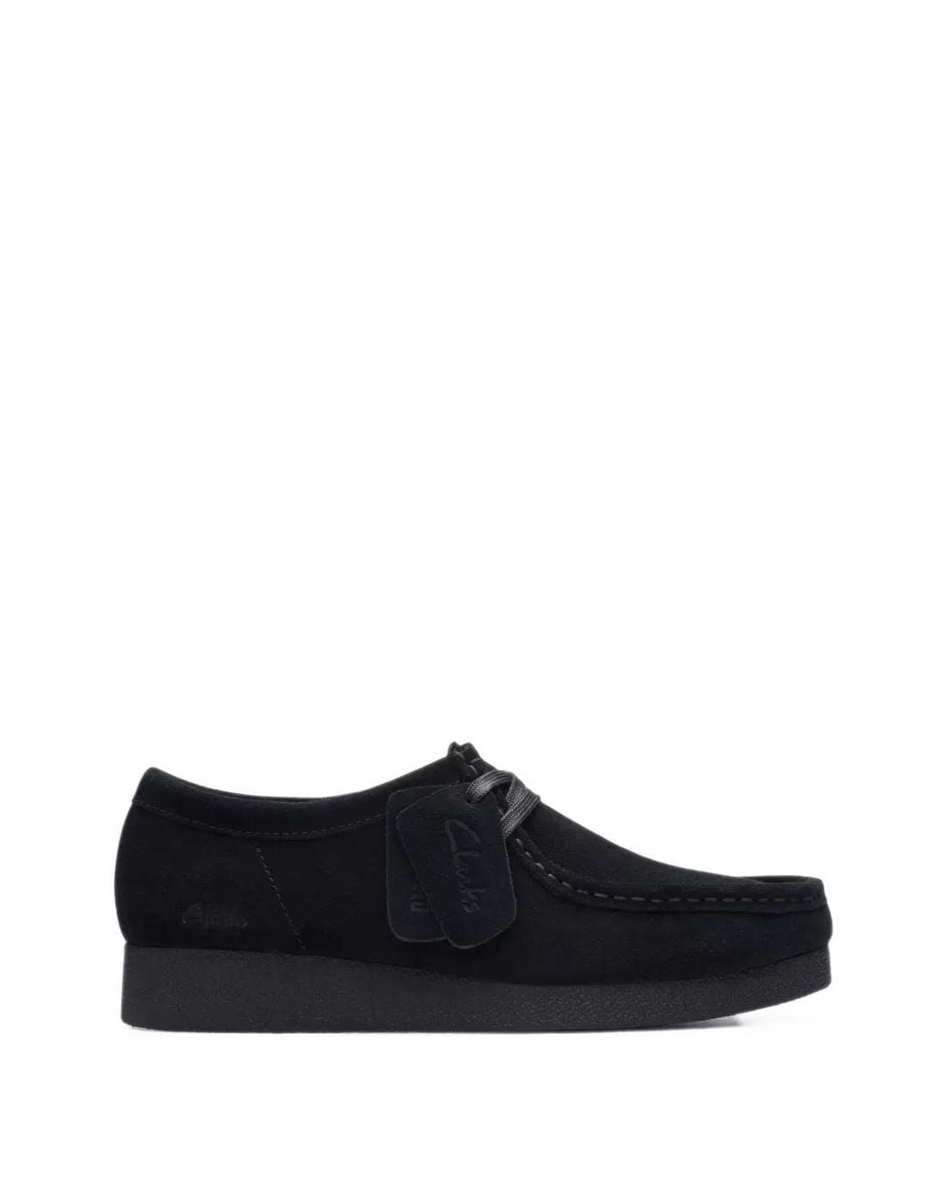 Clarks White Wallabee Evo Suede Shoes