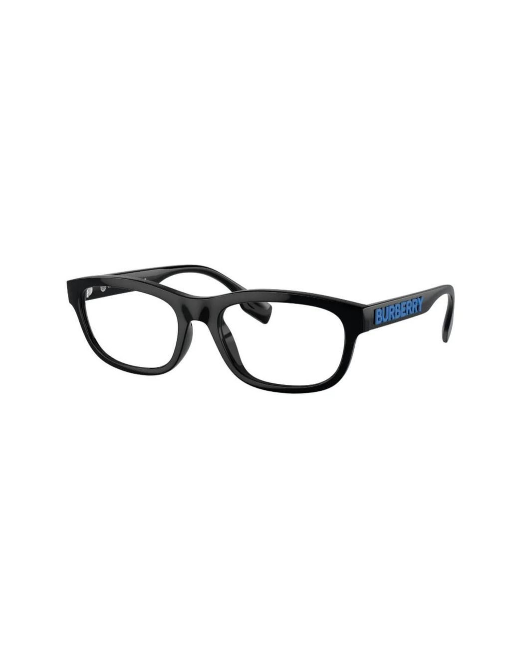 Burberry Brown Logo-Print Rectangle-Frame Glasses for men