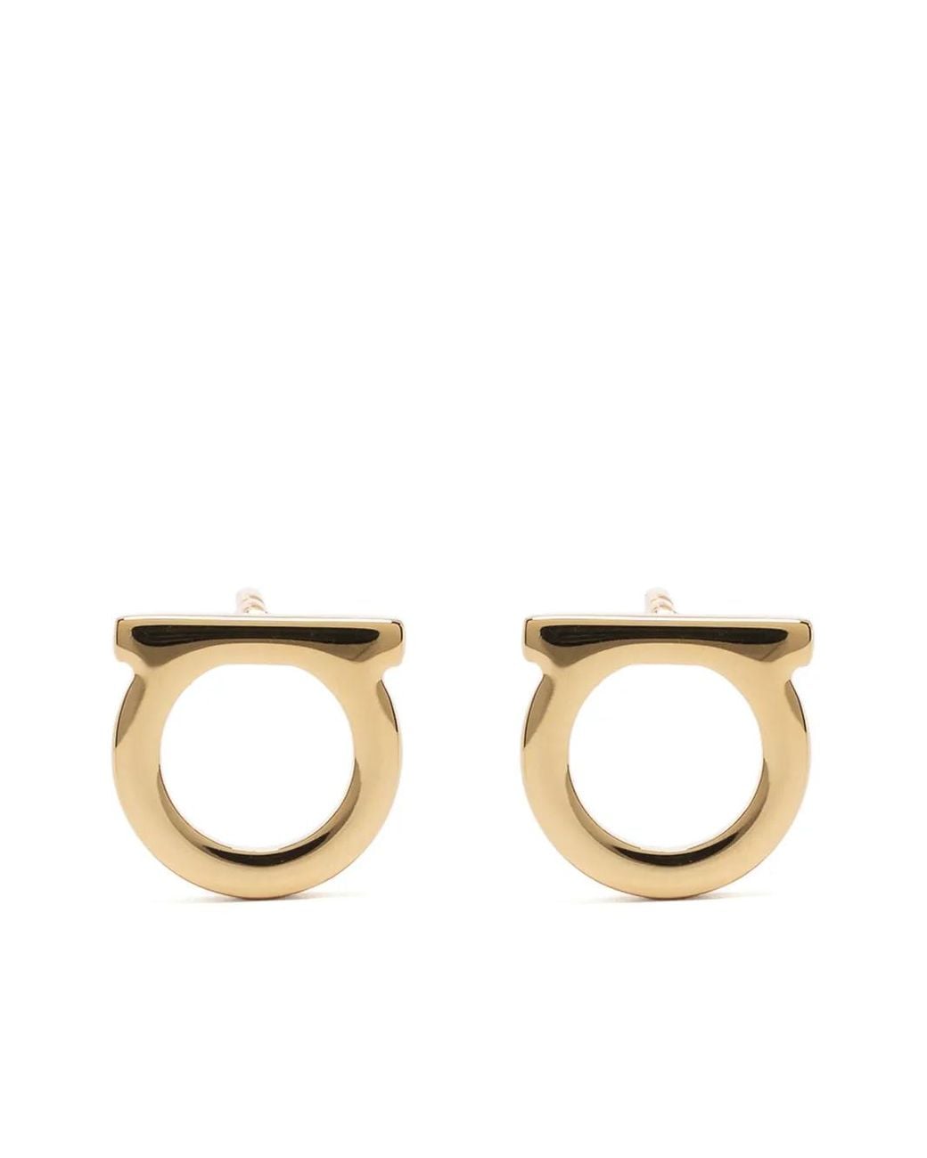 Ferragamo Metallic Gancini Earrings