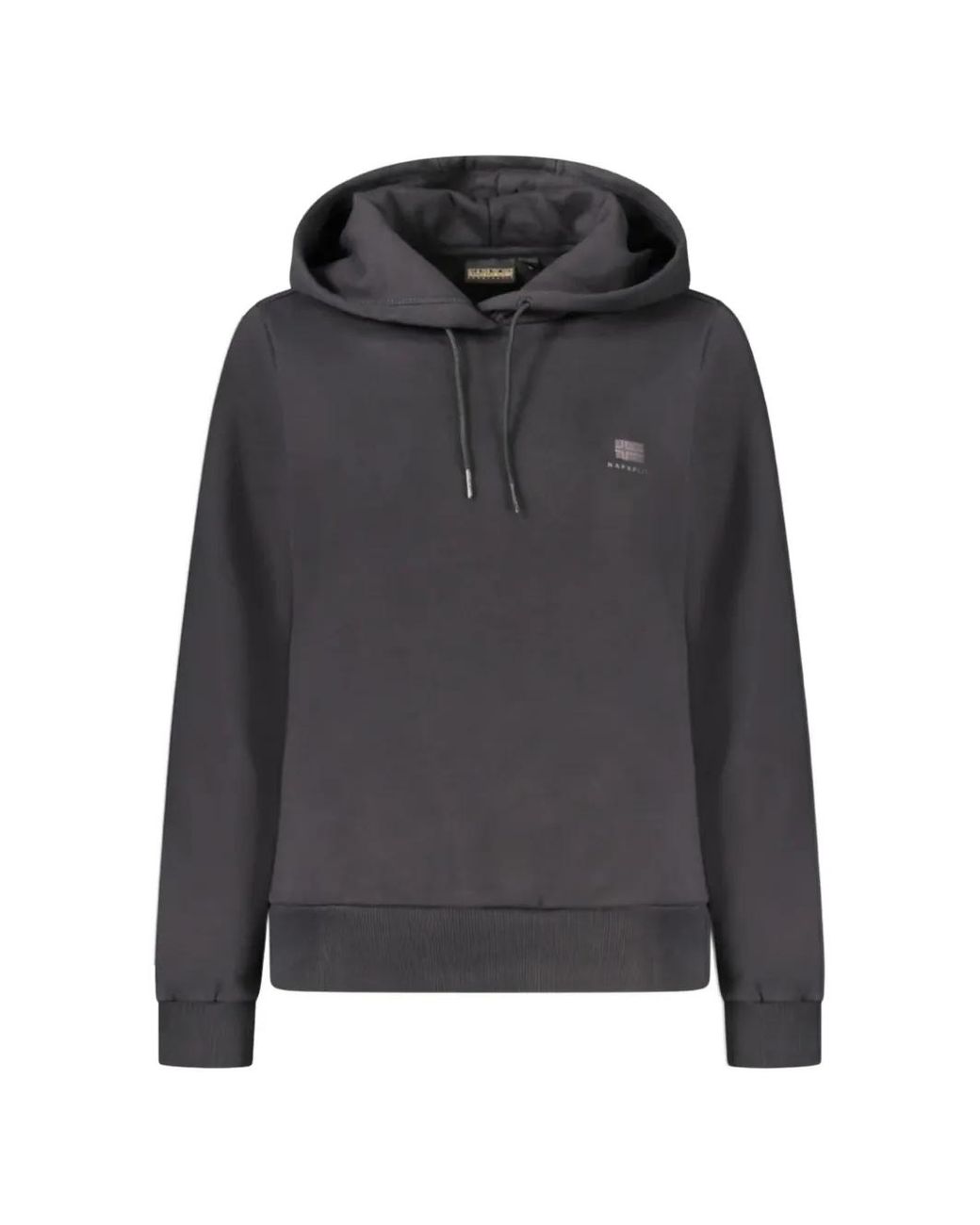 Napapijri Black Logo-Print Drawstring Hoodie